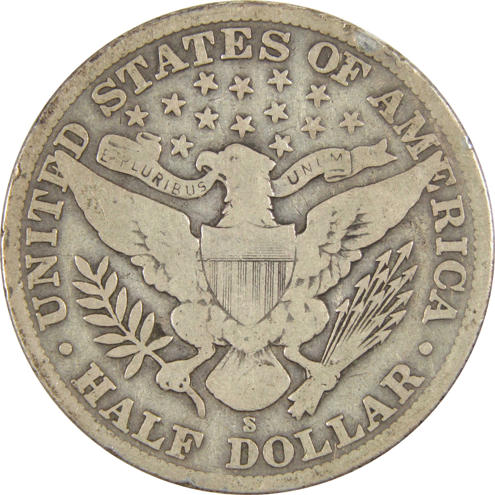 1911 S Barber Half Dollar G Good Silver 50c Coin