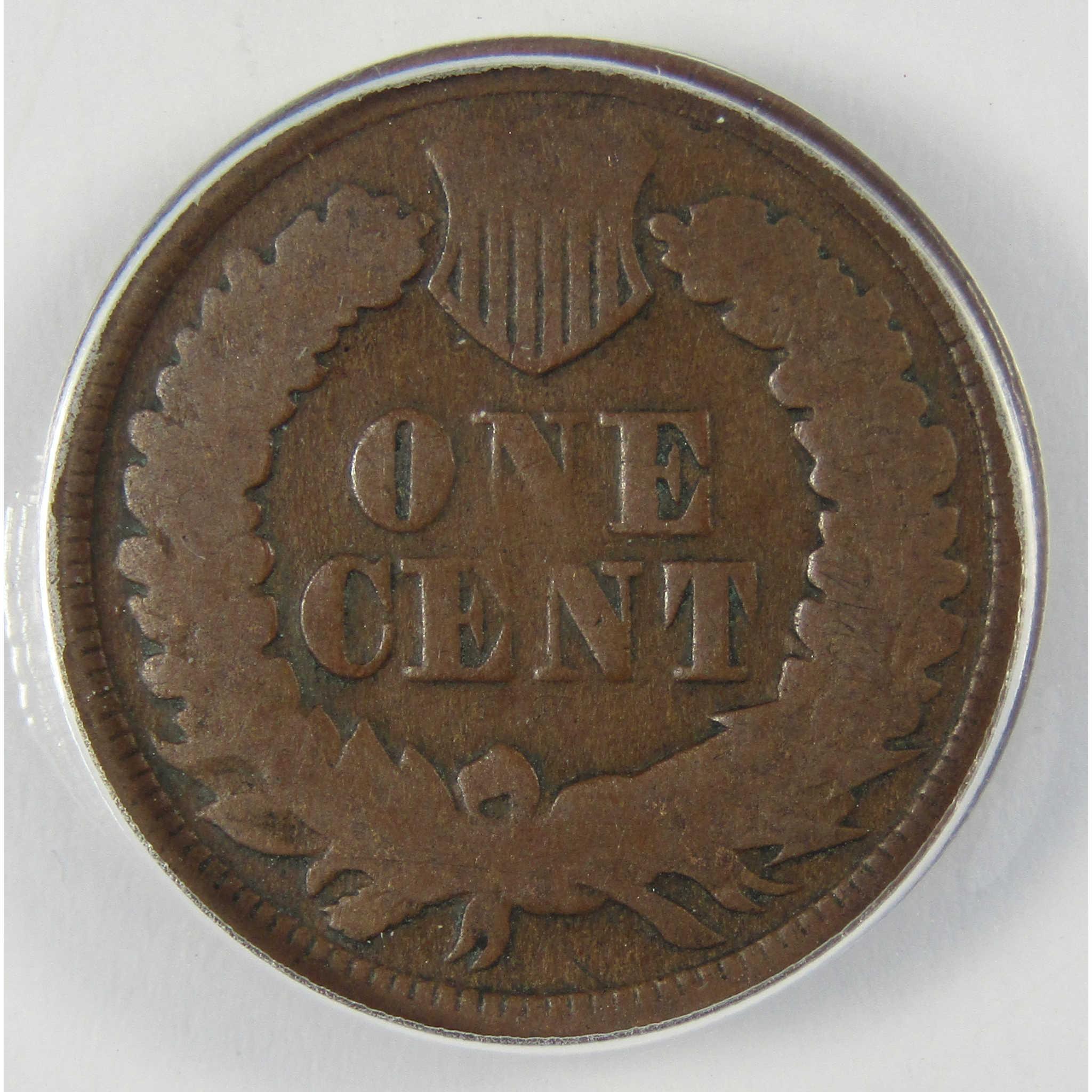 1867 Repunched Date Indian Head Cent AG 3 ANACS Penny SKU:CP630