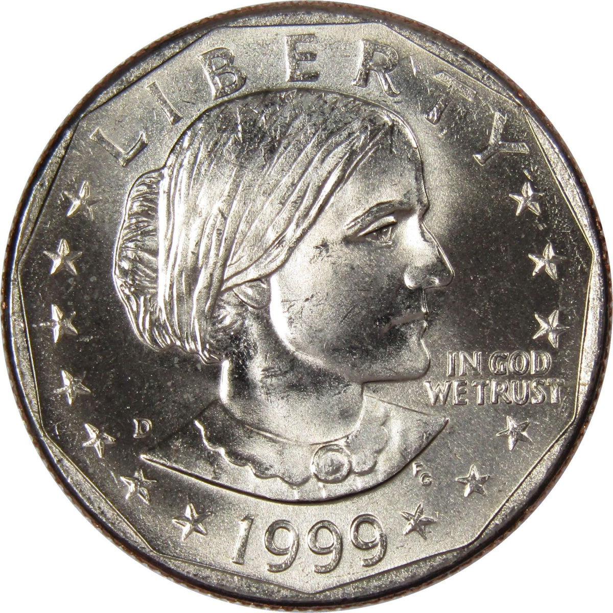 1999 D Susan B Anthony Dollar Clad Uncirculated Mint State SBA $1 Coin