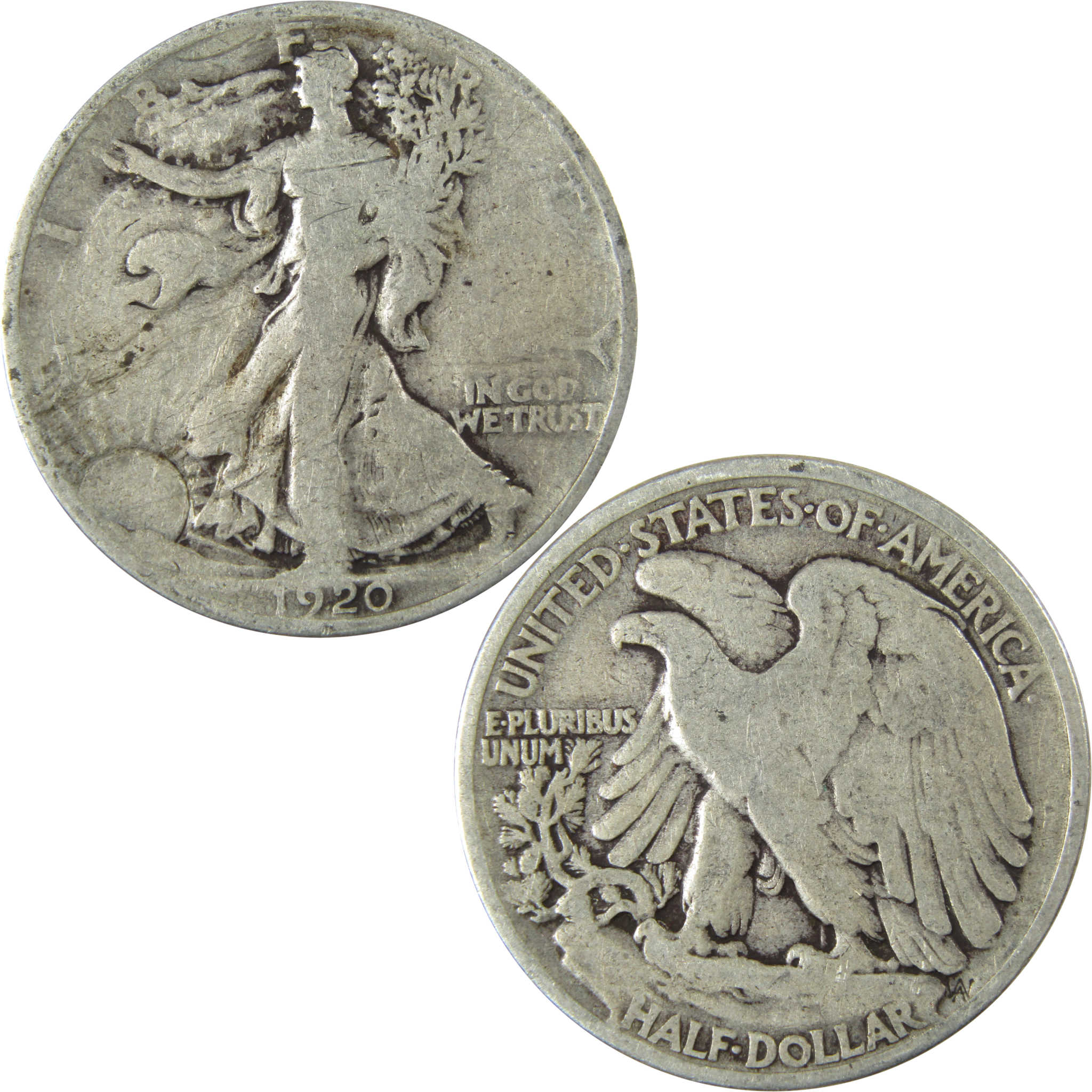 1920 Liberty Walking Silver Half Dollar VG Very Good SKU:CP515