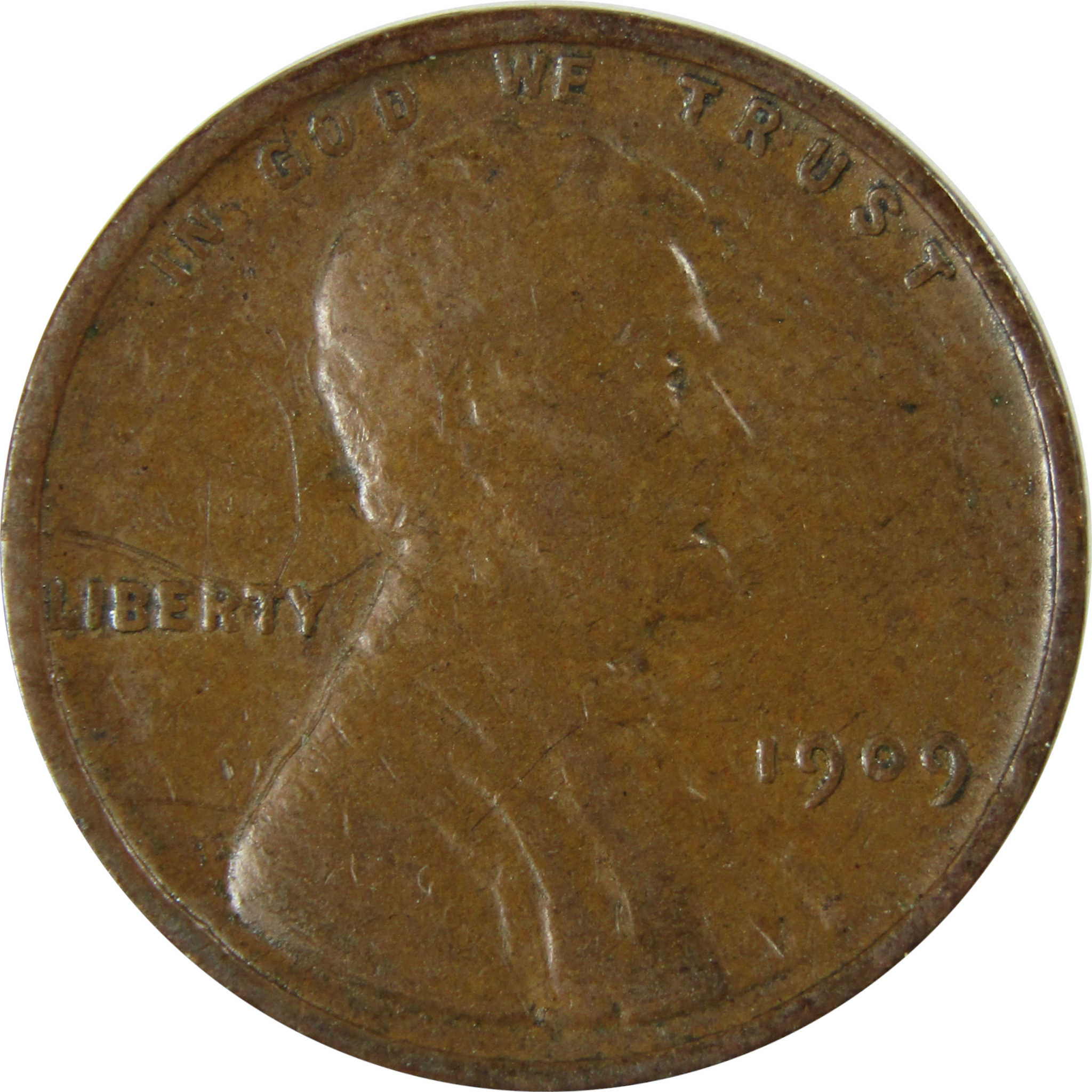 1909 Lincoln Wheat Cent F Fine Penny 1c Coin Collectible SKU:I26327