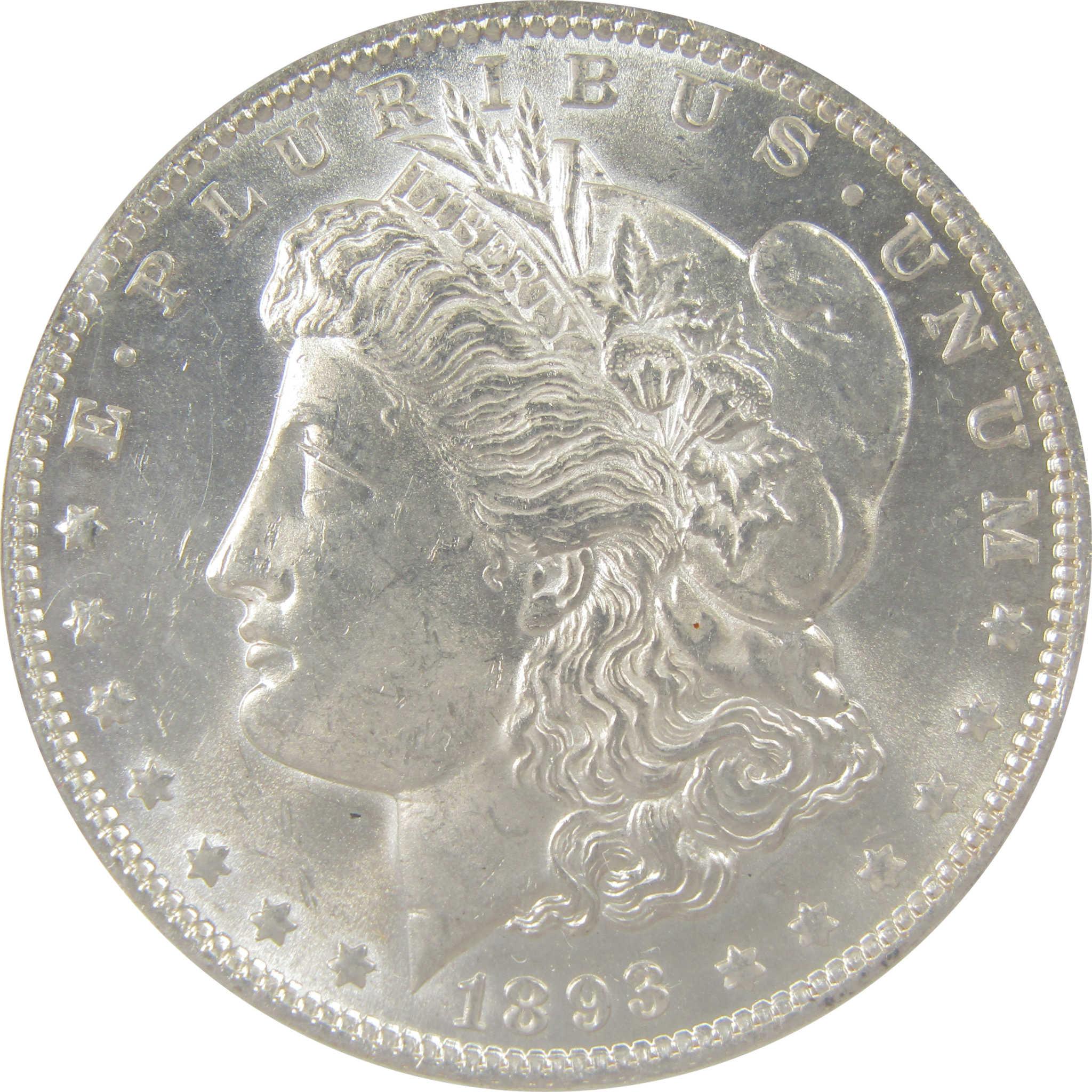 1893 Morgan Silver Dollar MS 62 ANACS Uncirculated $1 Coin SKU:I25058 - Morgan coin - Morgan silver dollar - Morgan silver dollar for sale - Profile Coins &amp; Collectibles