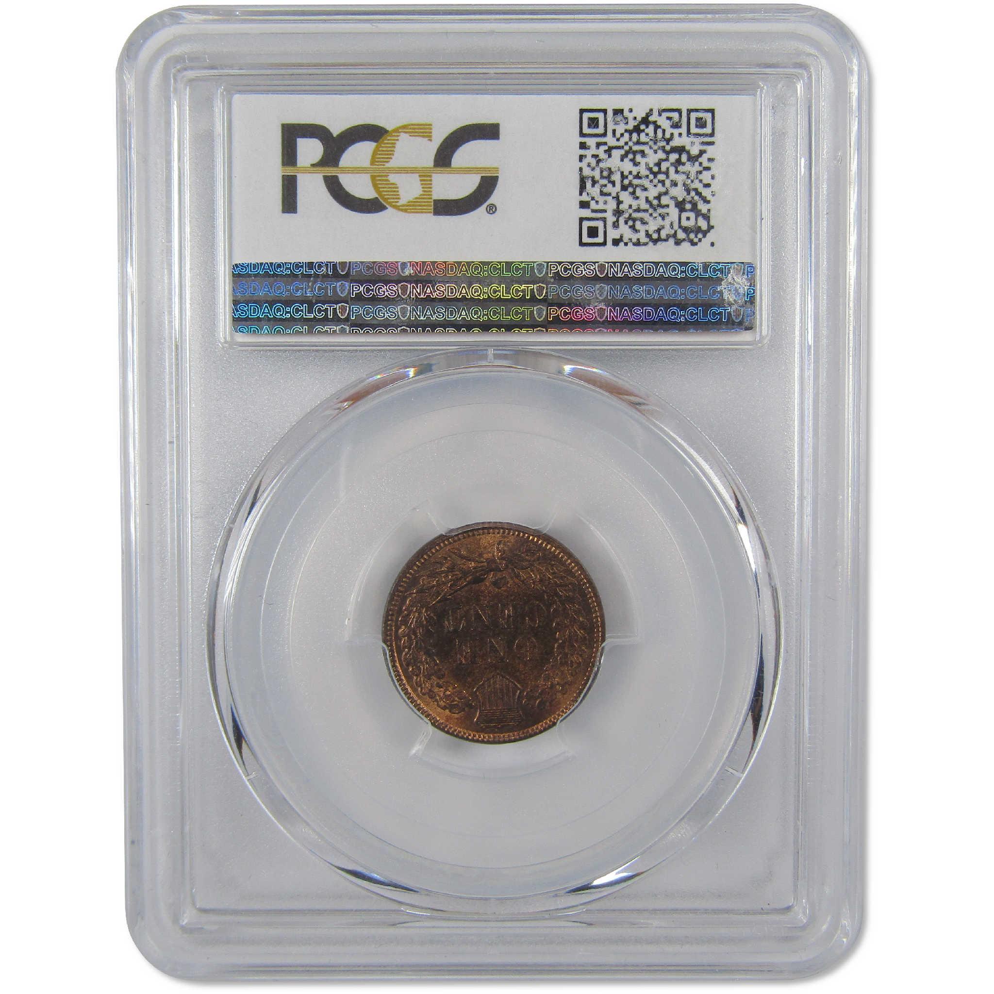 1874 Indian Head Cent MS 64 RB PCGS CAC Penny Uncirculated 1c Coin
