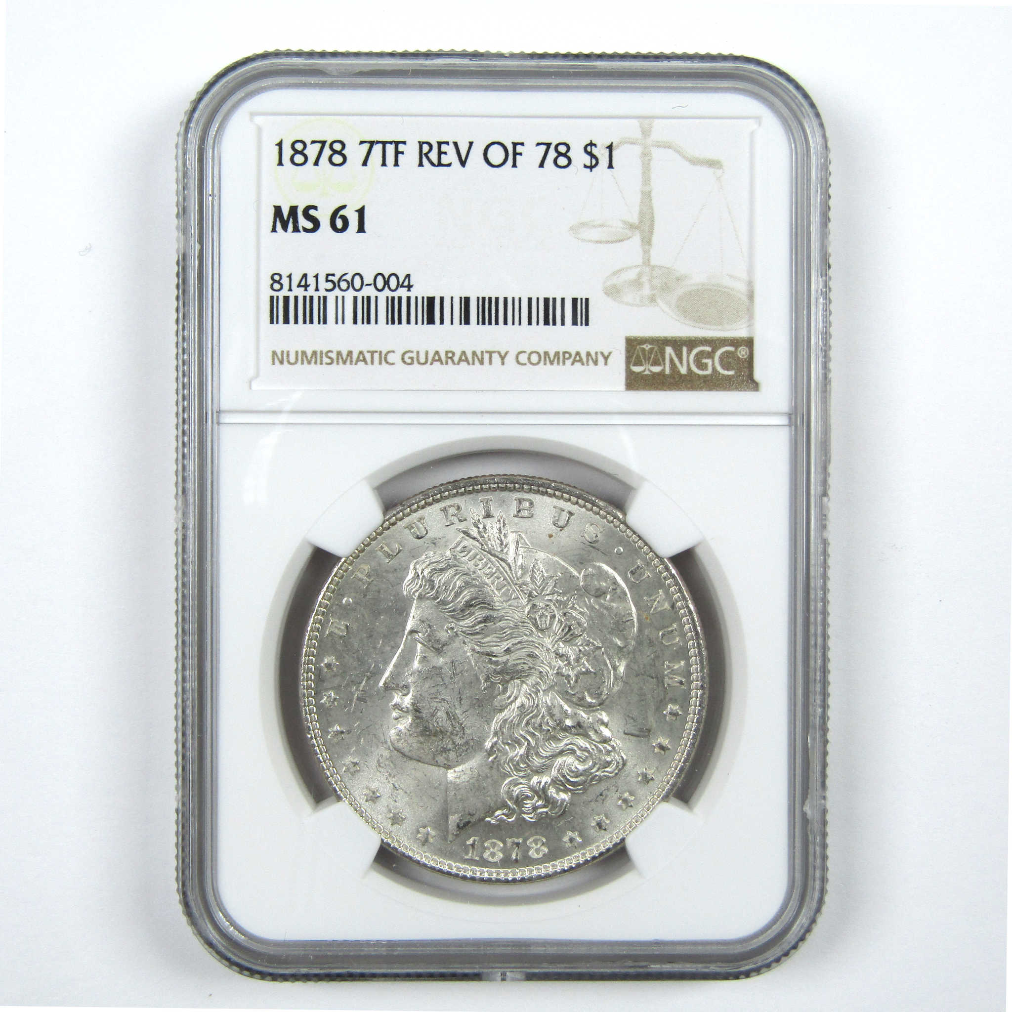 1878 7TF Rev 78 Morgan Dollar MS 61 NGC Uncirculated SKU:I14037 - Morgan coin - Morgan silver dollar - Morgan silver dollar for sale - Profile Coins &amp; Collectibles