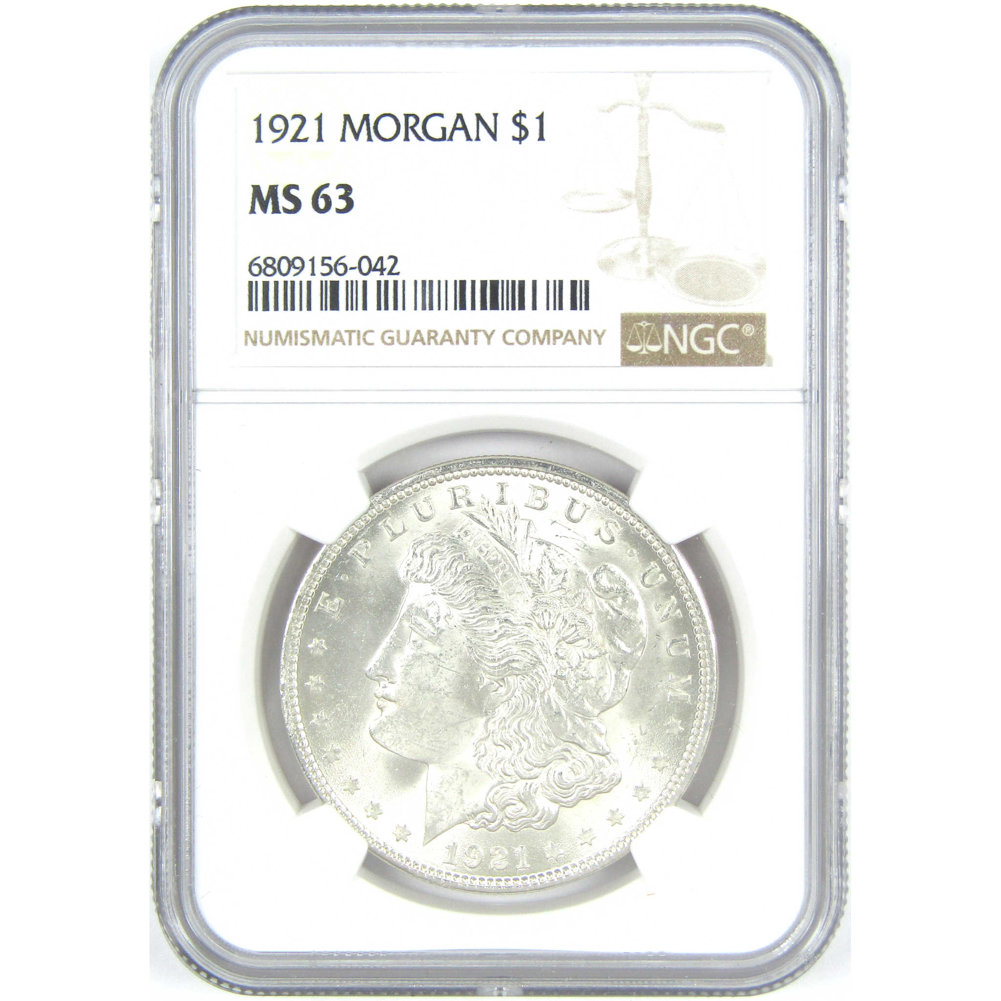 1921 Morgan Dollar MS 63 NGC Silver $1 Uncirculated Coin SKU:I15282