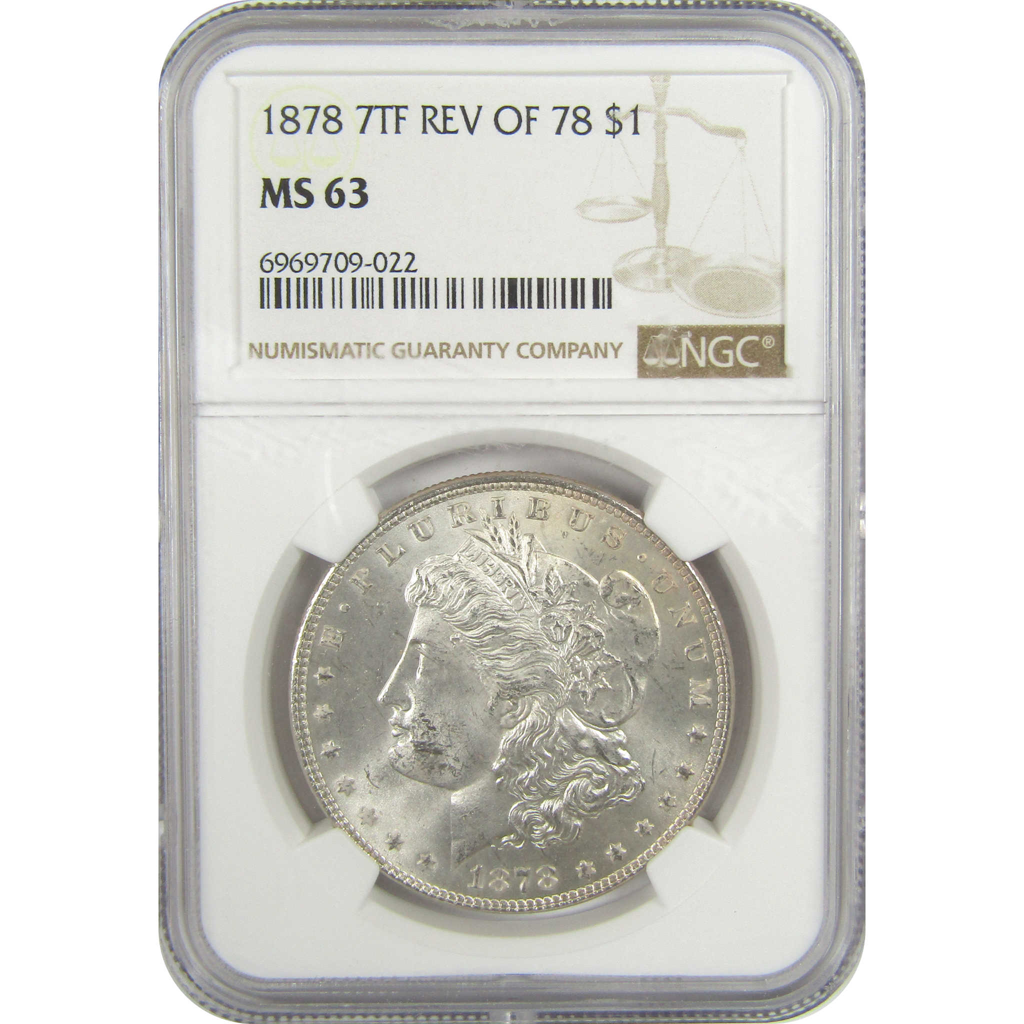 1878 7TF Rev 78 Morgan Dollar MS 63 NGC Silver Uncirculated SKU:I19556 - Morgan coin - Morgan silver dollar - Morgan silver dollar for sale - Profile Coins &amp; Collectibles