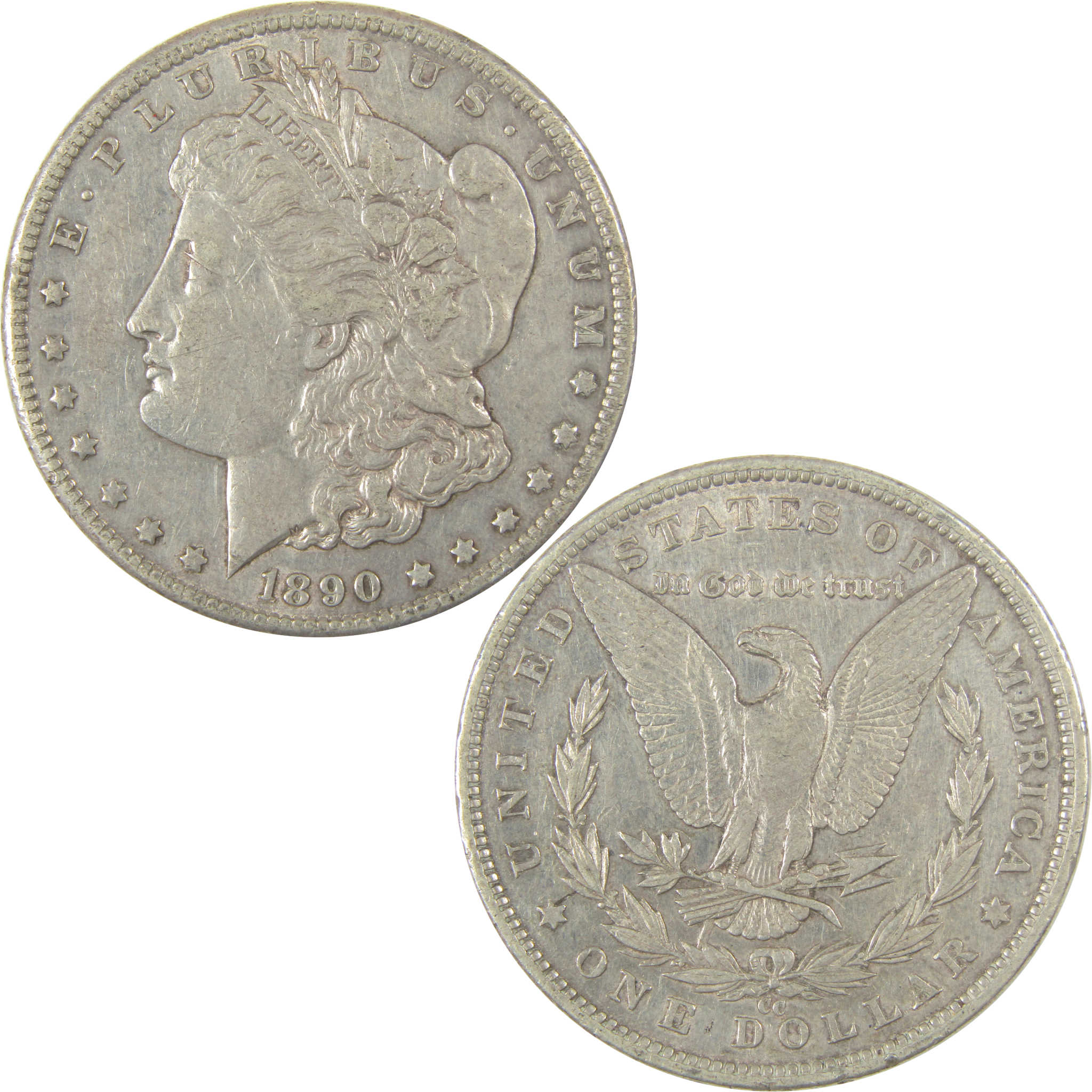 1890 CC Morgan Dollar XF EF Extremely Fine Silver $1 Coin SKU:I19721 - Morgan coin - Morgan silver dollar - Morgan silver dollar for sale - Profile Coins &amp; Collectibles