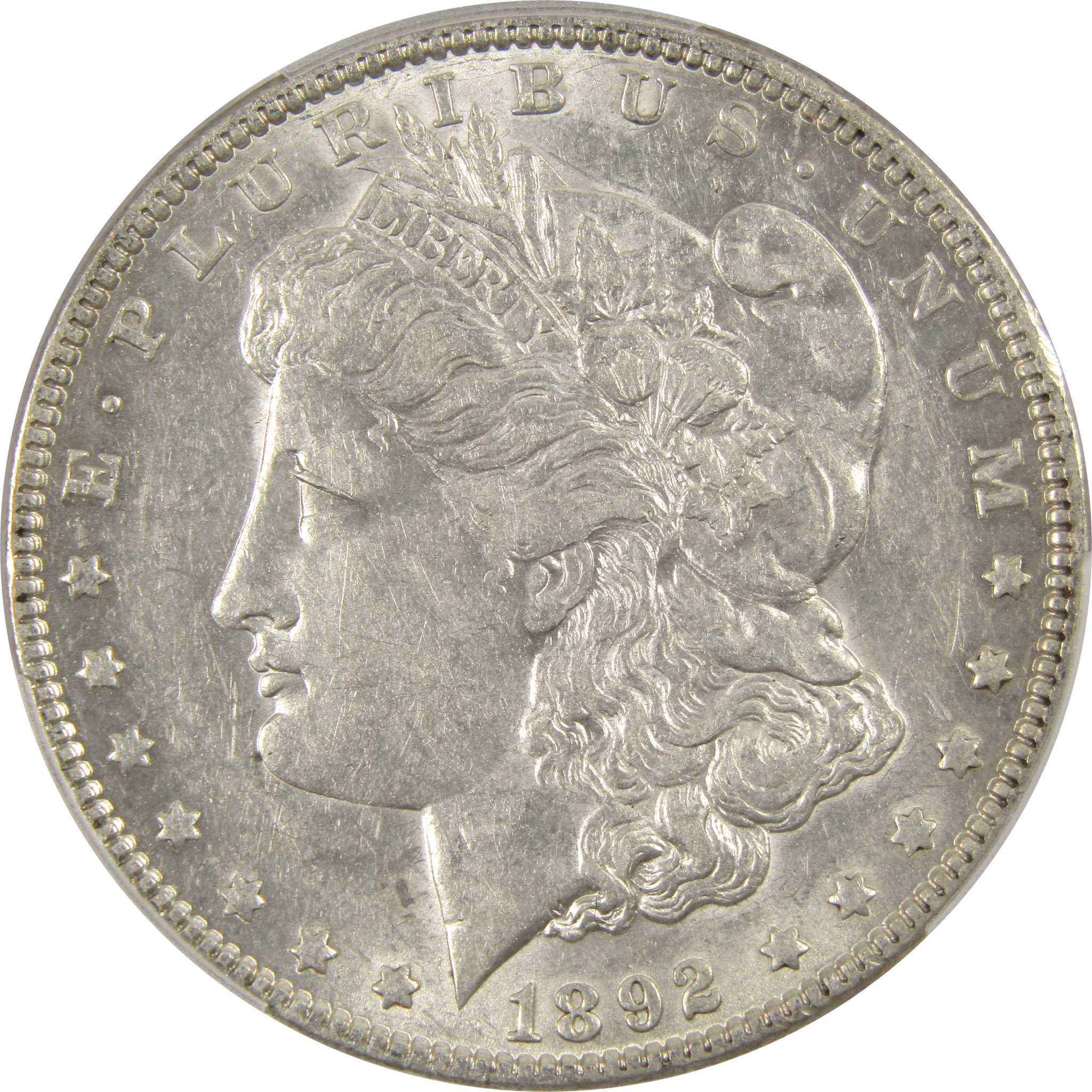 1892 Morgan Dollar AU 53 PCGS 90% Silver $1 Coin SKU:I9124 - Morgan coin - Morgan silver dollar - Morgan silver dollar for sale - Profile Coins &amp; Collectibles
