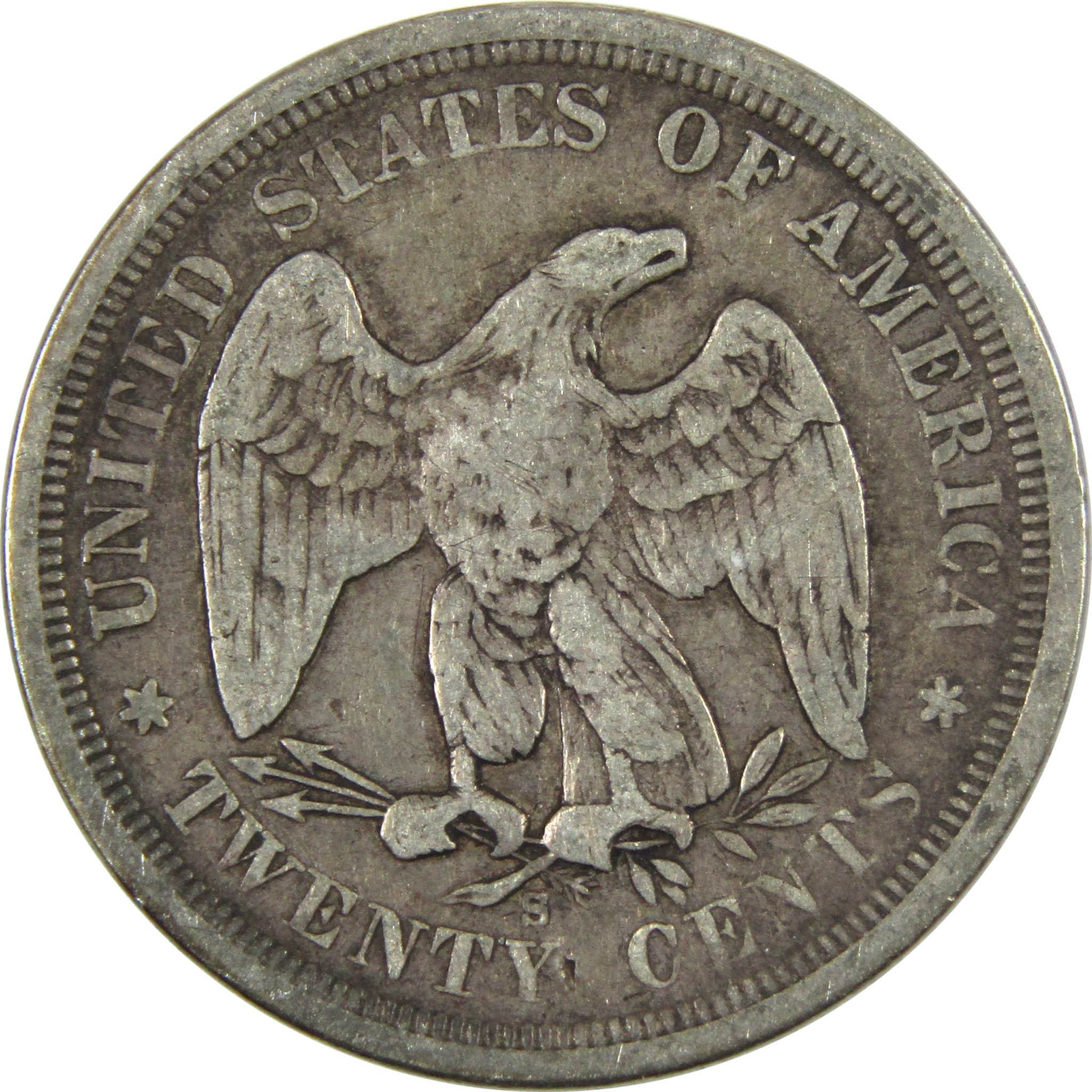 1875 S Seated Liberty Twenty Cent Piece VF Very Fine Silver SKU:I14672