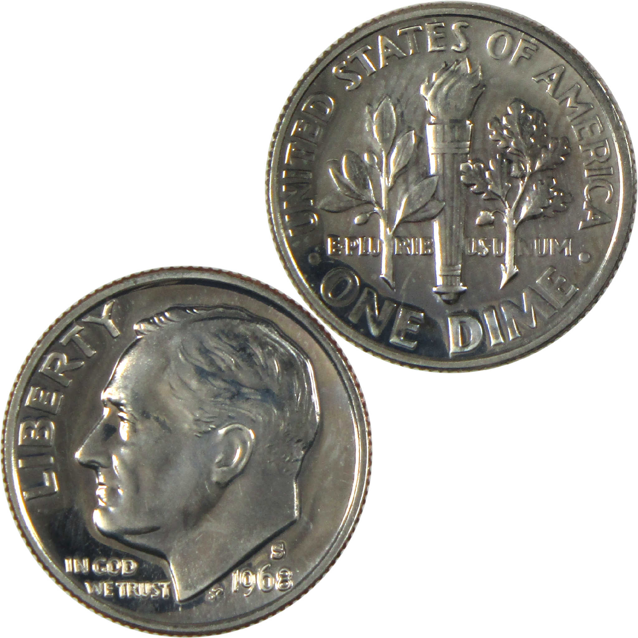 1968 S Roosevelt Clad Dime Proof 10c Coin Collectible