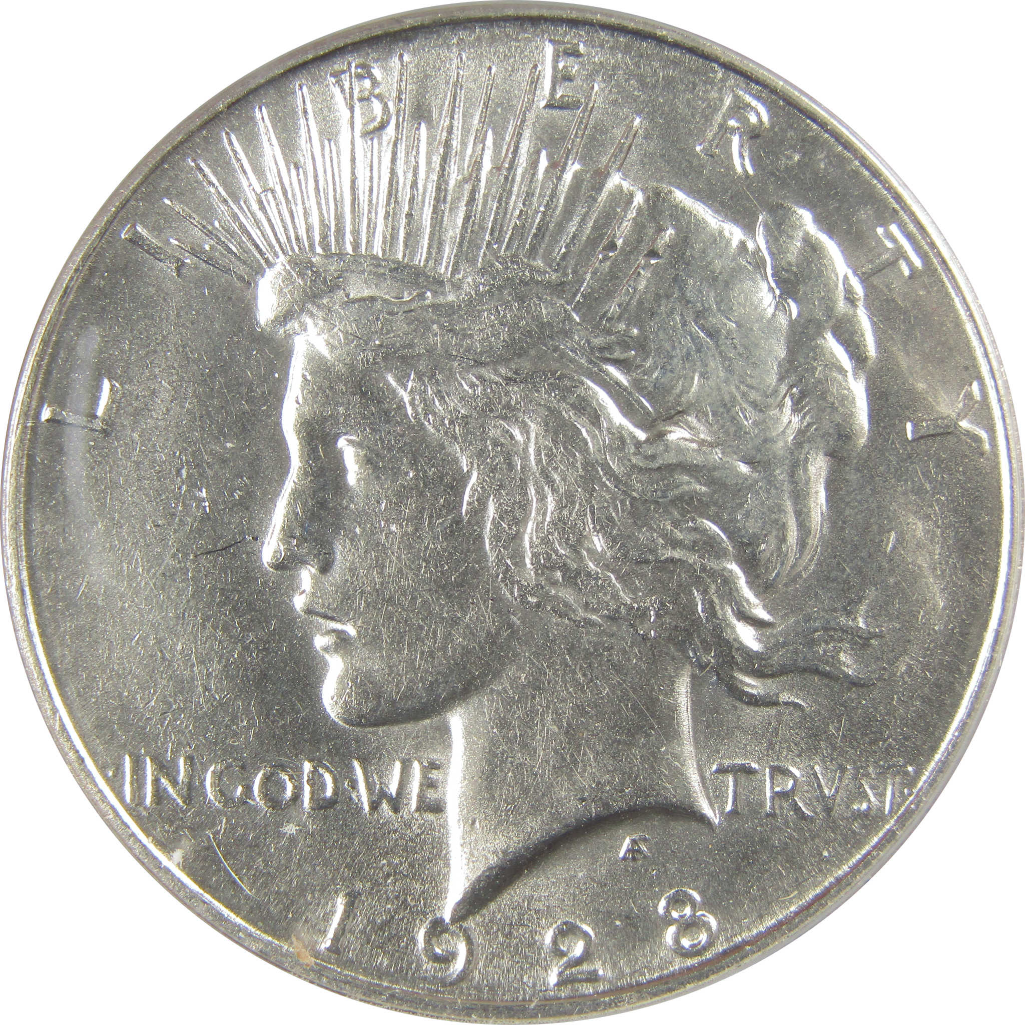 1928 S Peace Dollar AU 55 Details ANACS Silver $1 Coin SKU:I20362