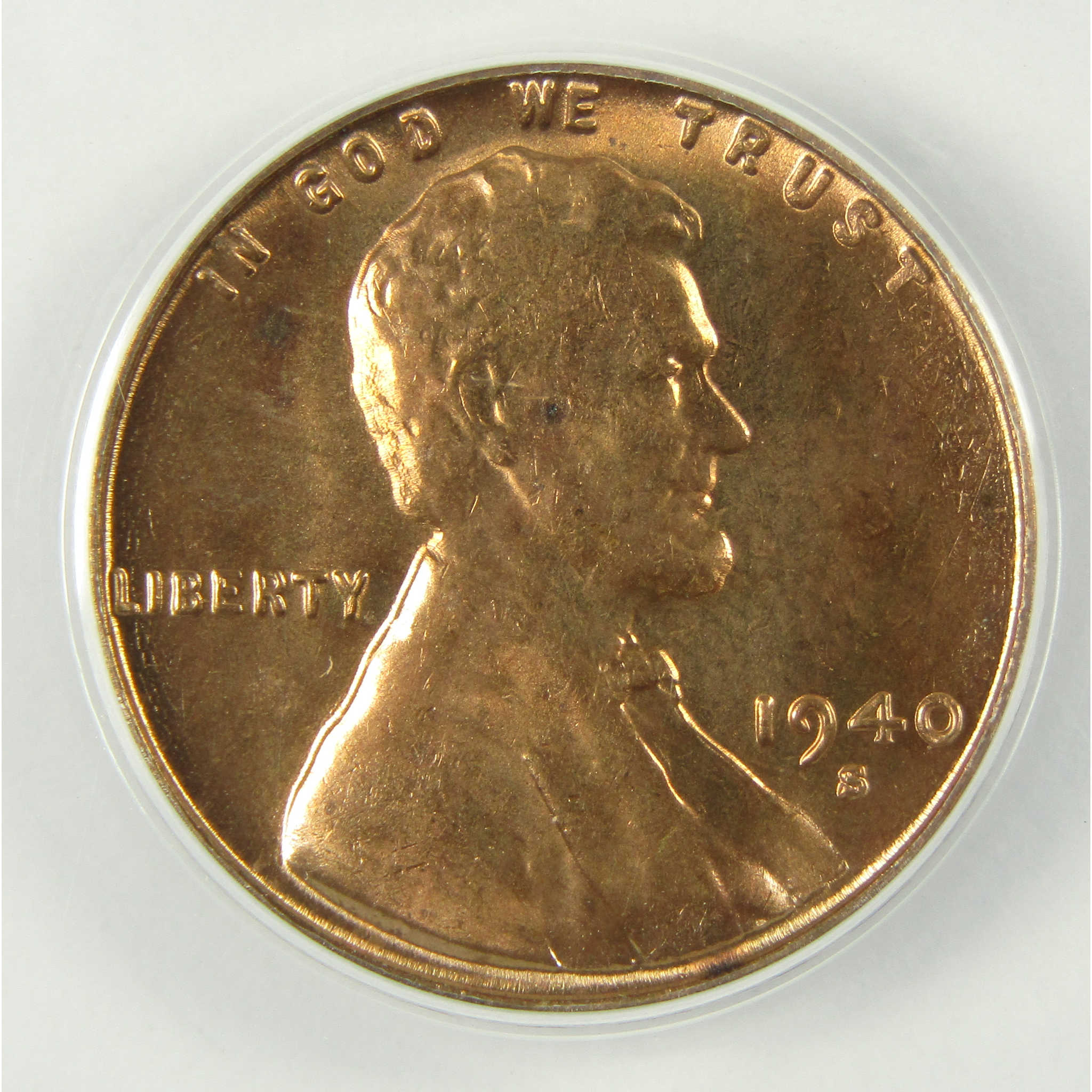 1940 S Lincoln Wheat Cent MS 64 RD ANACS Penny 1c Coin SKU:I28436
