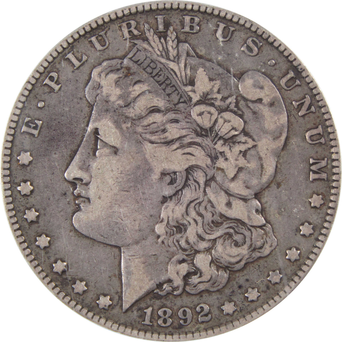 1892 Morgan Silver Dollar VF 20 ICG $1 Coin Collectible SKU:I29070