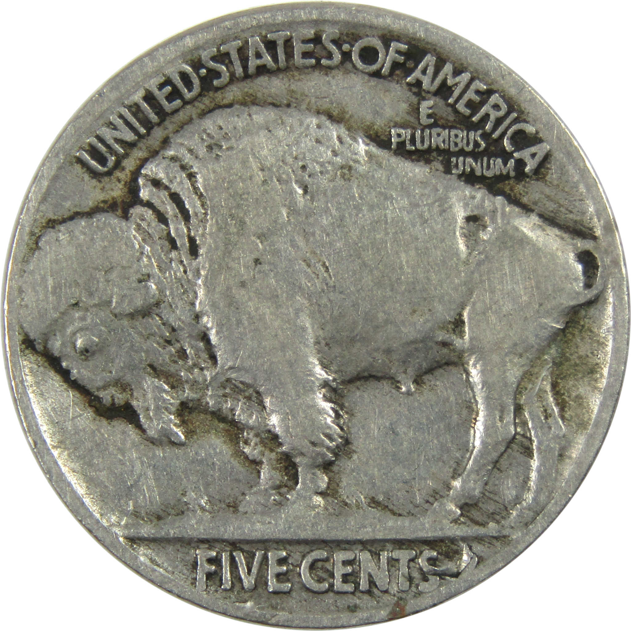 1914 Indian Head Buffalo Nickel F Fine 5c Coin SKU:I13012