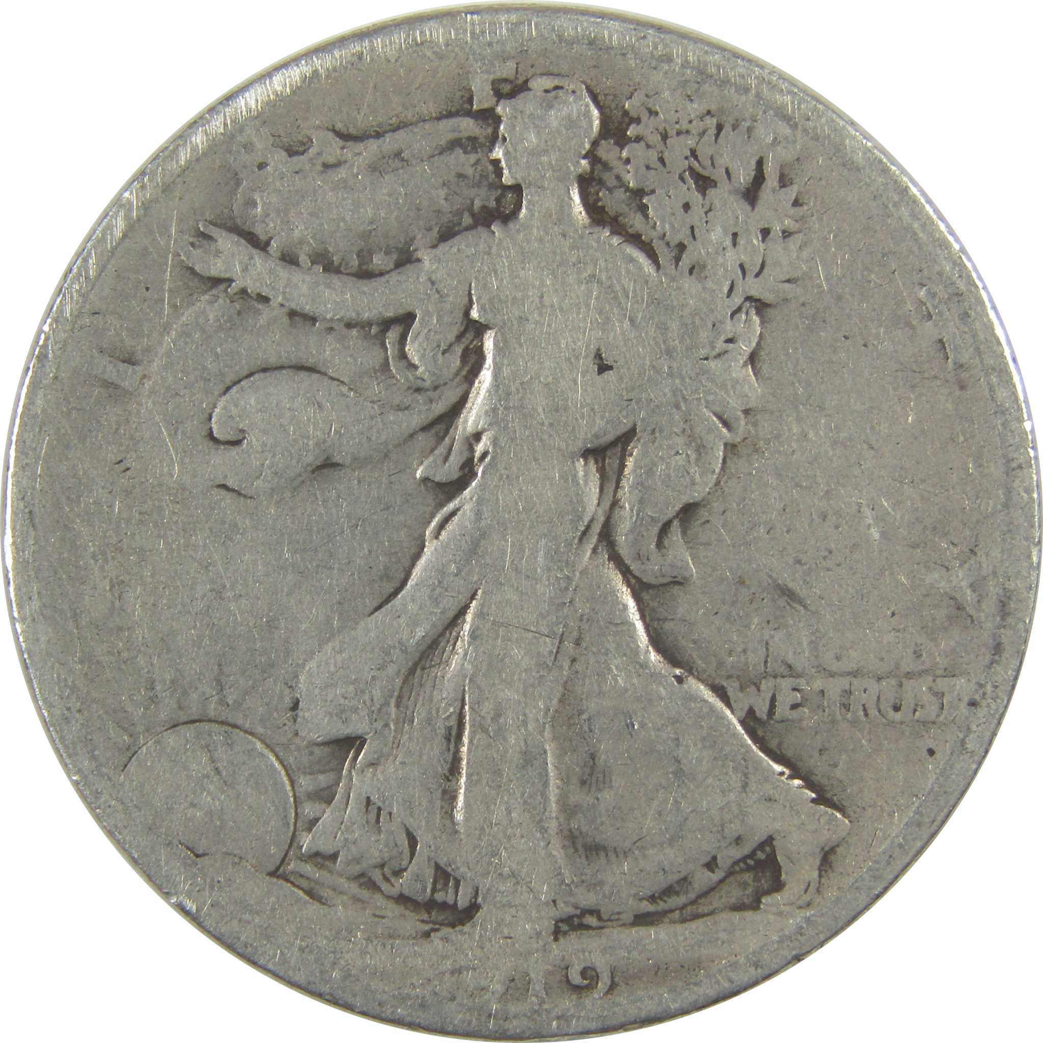 1919 D Liberty Walking Half Dollar AG Details Silver SKU:CPC0718