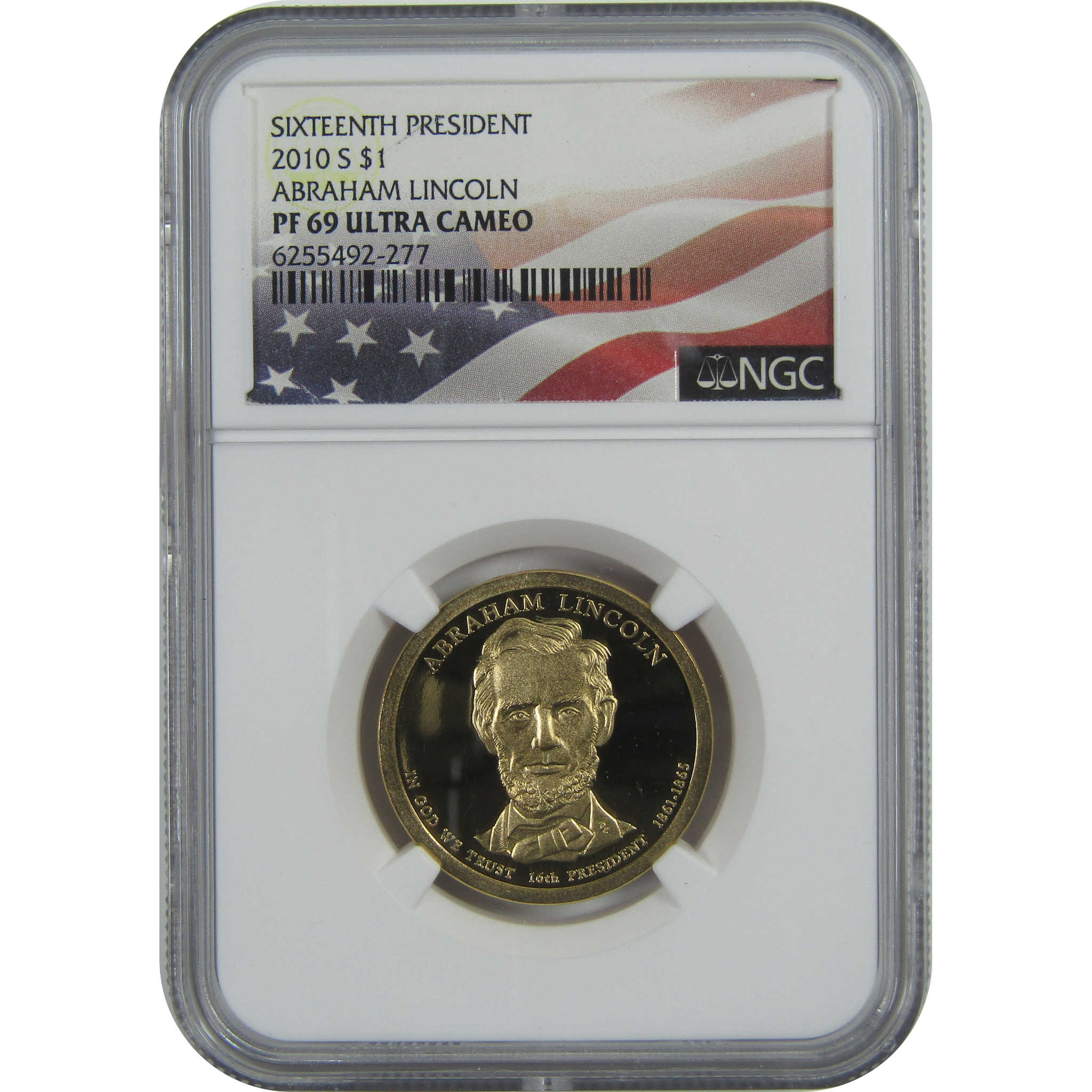 2010 S Abraham Lincoln Presidential Dollar PF 69 UCAM NGC SKU:CPC9261