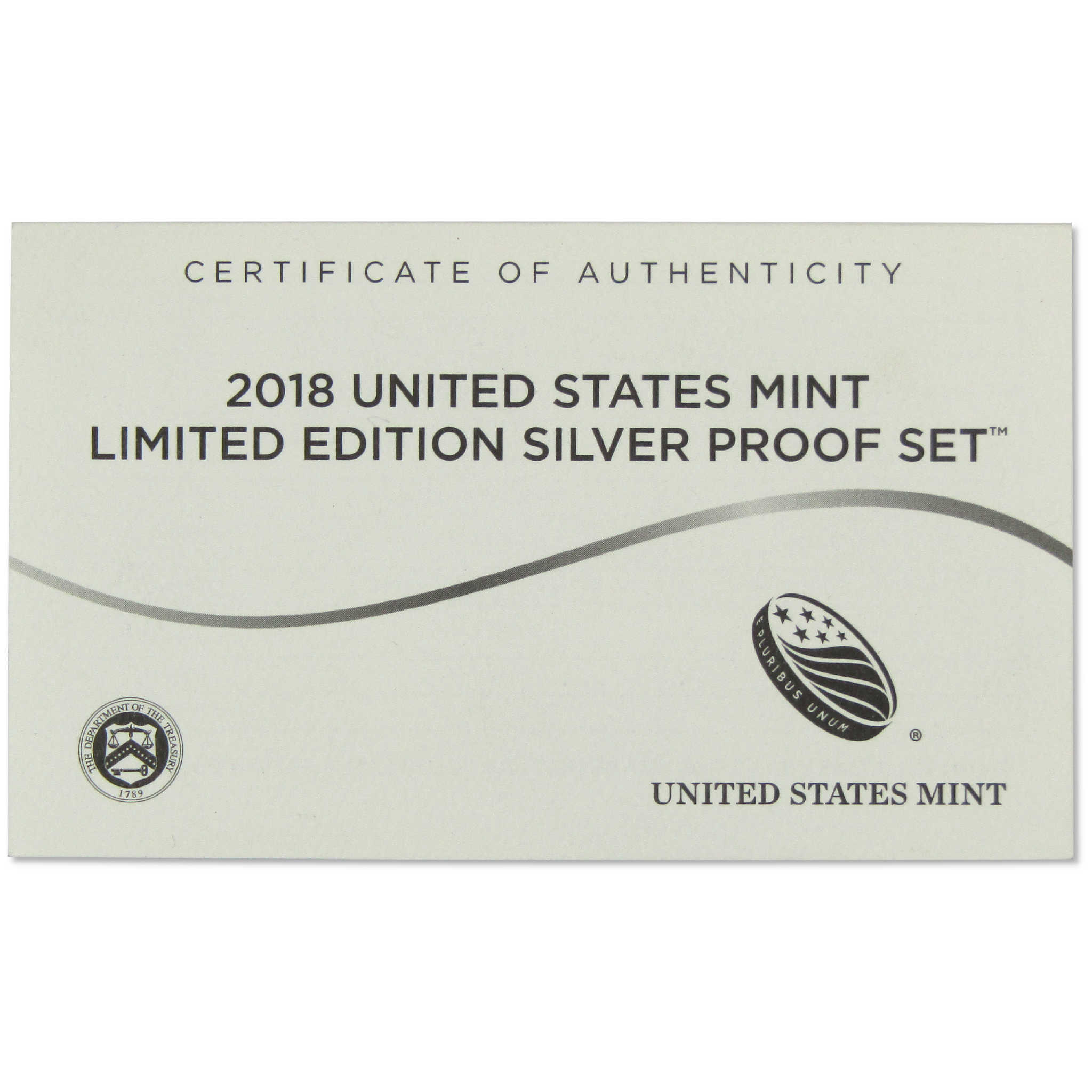 2018 U.S. Mint Limited Edition Silver Proof Set OGP COA SKU:CPC2786