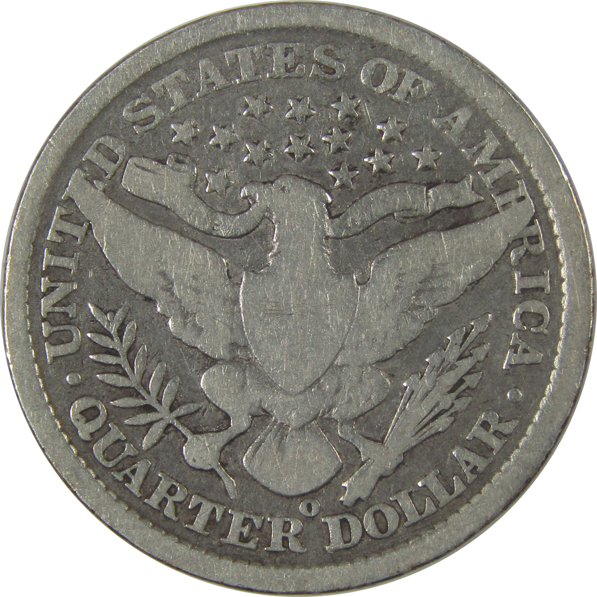 1896 O Barber Quarter VG Very Good Details Silver 25c Coin SKU:I22619