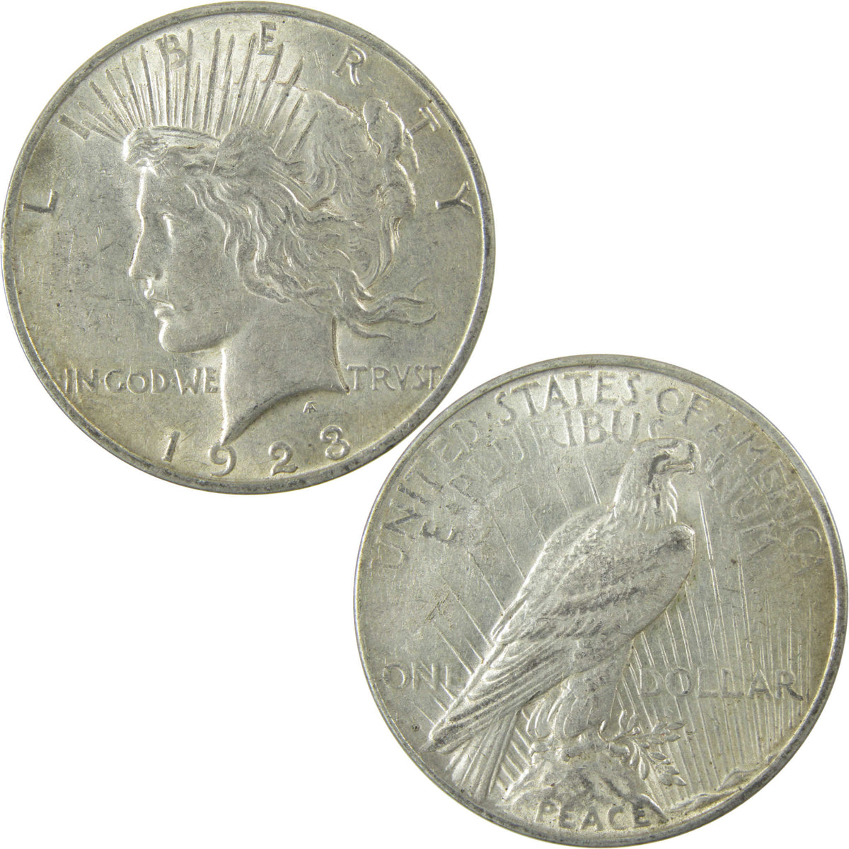1923 D Peace Silver Dollar AU About Uncirculated $1 Coin SKU:CP1580