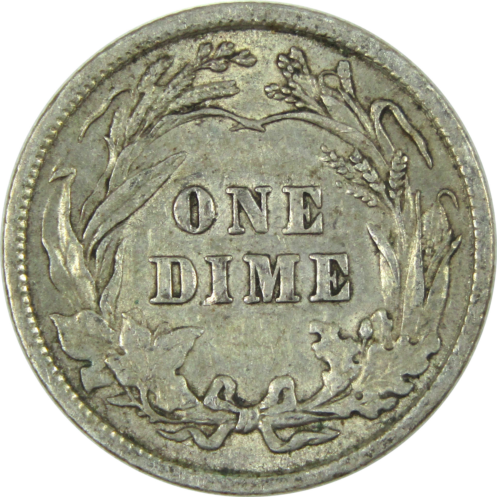 1908 Barber Dime AU About Uncirculated Silver 10c Coin SKU:I15170