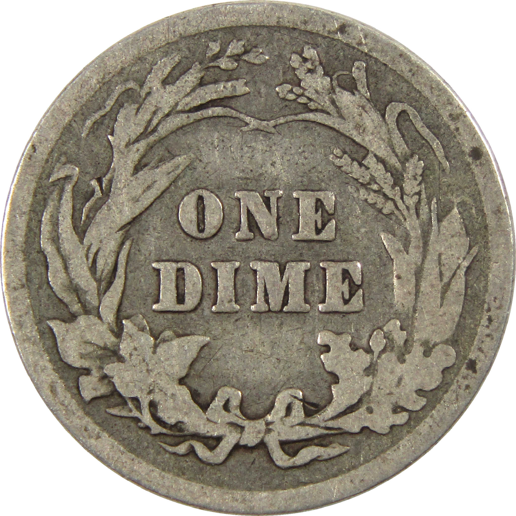 1908 Barber Dime AG About Good Silver 10c Coin
