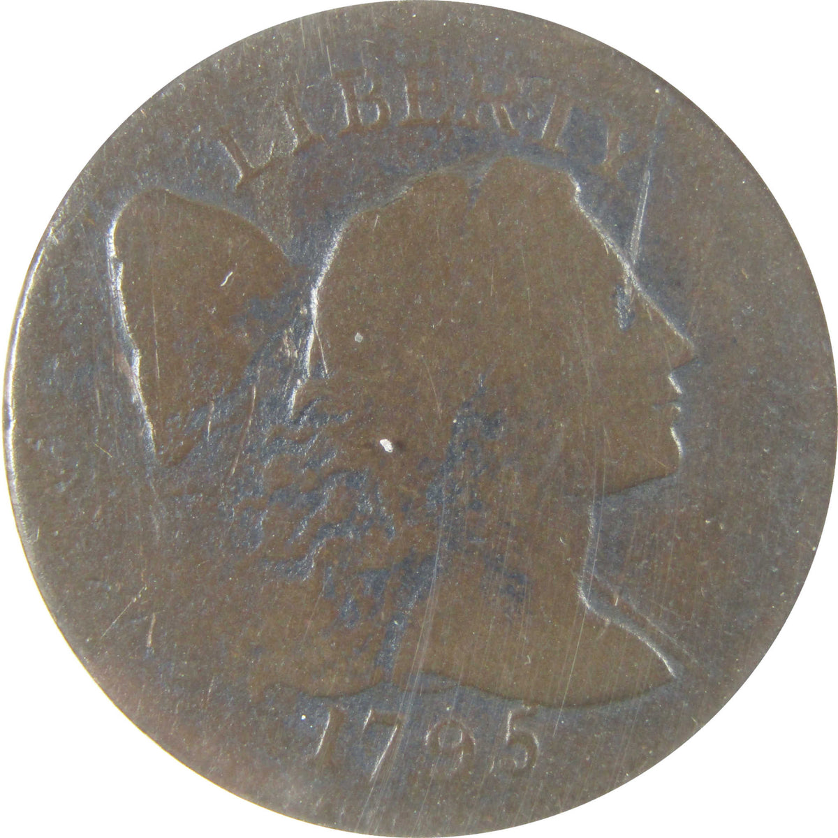 1795 Plain Edge S-78 Liberty Cap 1c VG 8 Details ANACS SKU:I28584