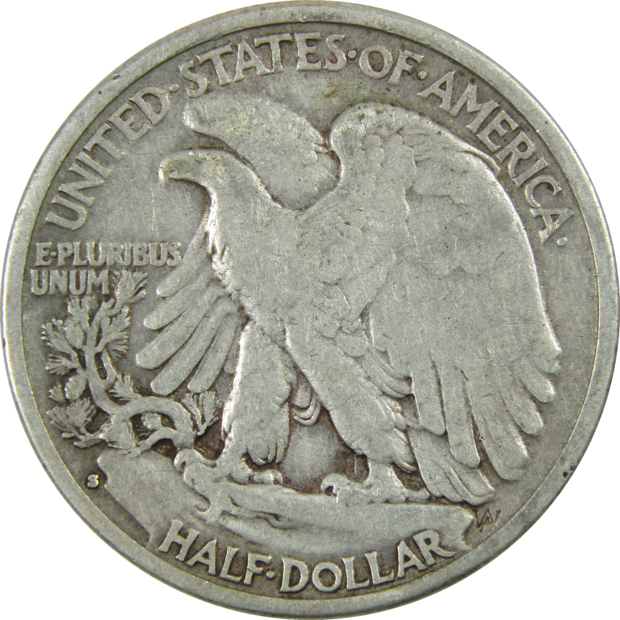 1934 S Liberty Walking Half Dollar F Fine Silver 50c Coin SKU:I12297