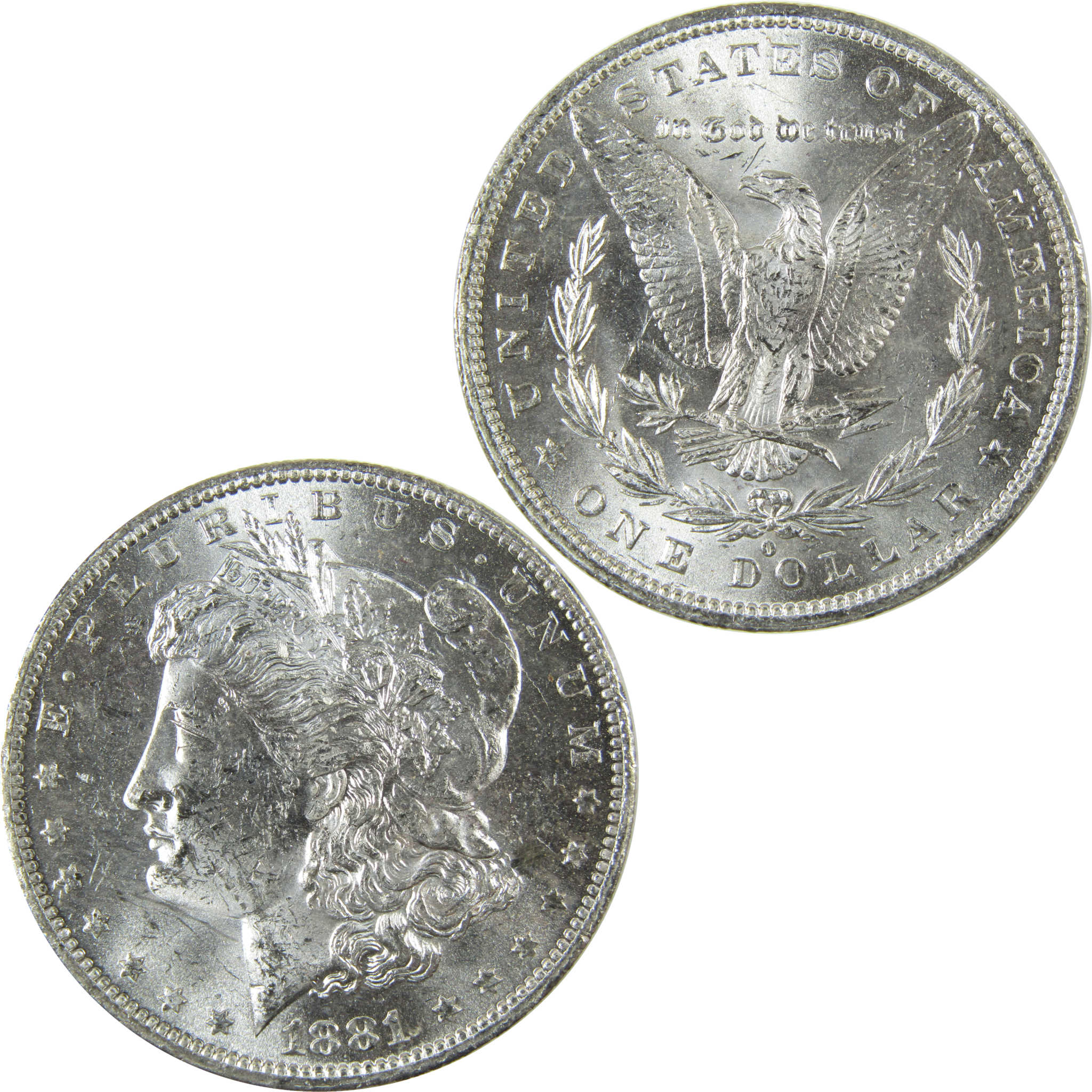 1881 O Morgan Silver Dollar Uncirculated Mint State $1 Coin SKU:I27706