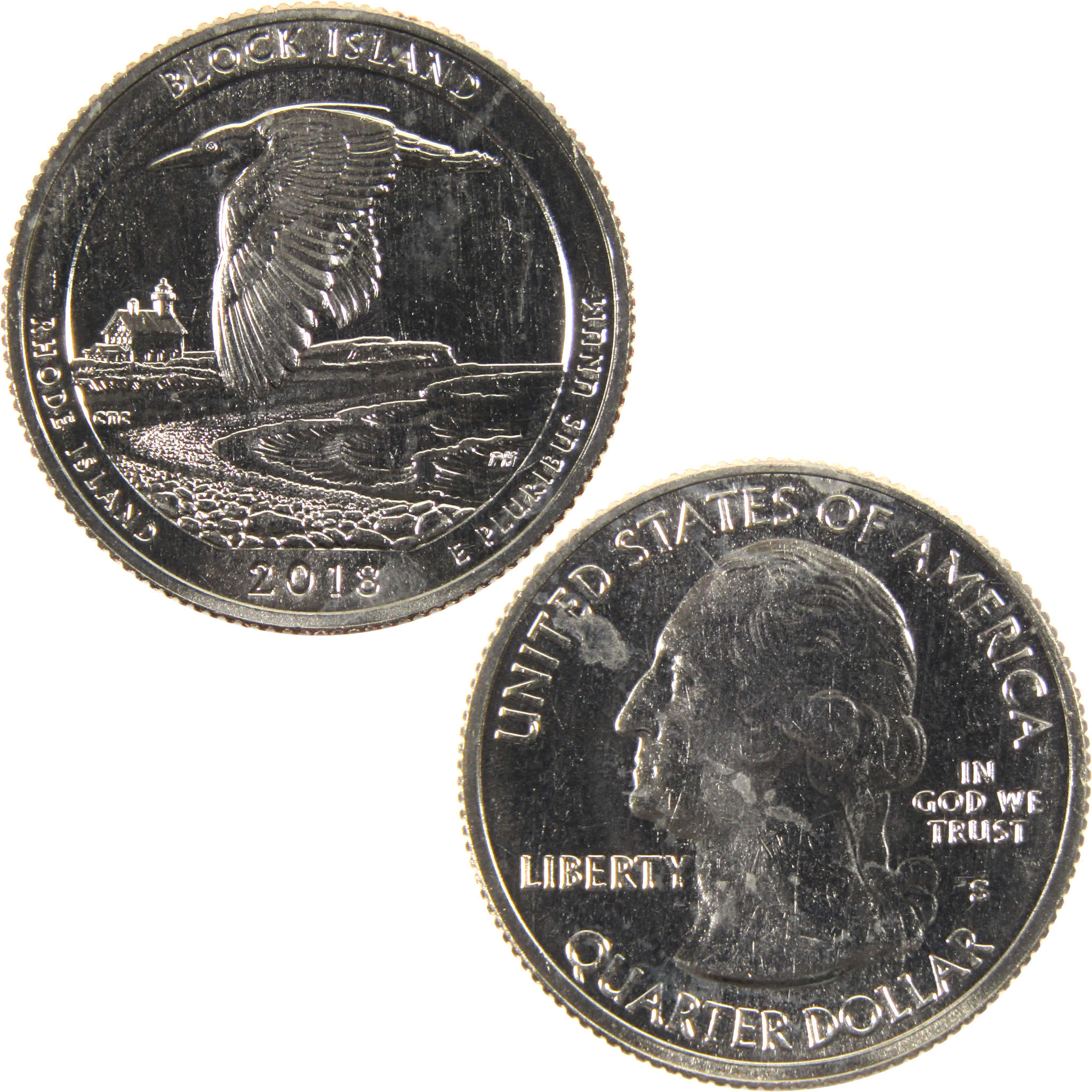 2018 S Block Island NWR National Park Quarter Uncirculated Clad Coin