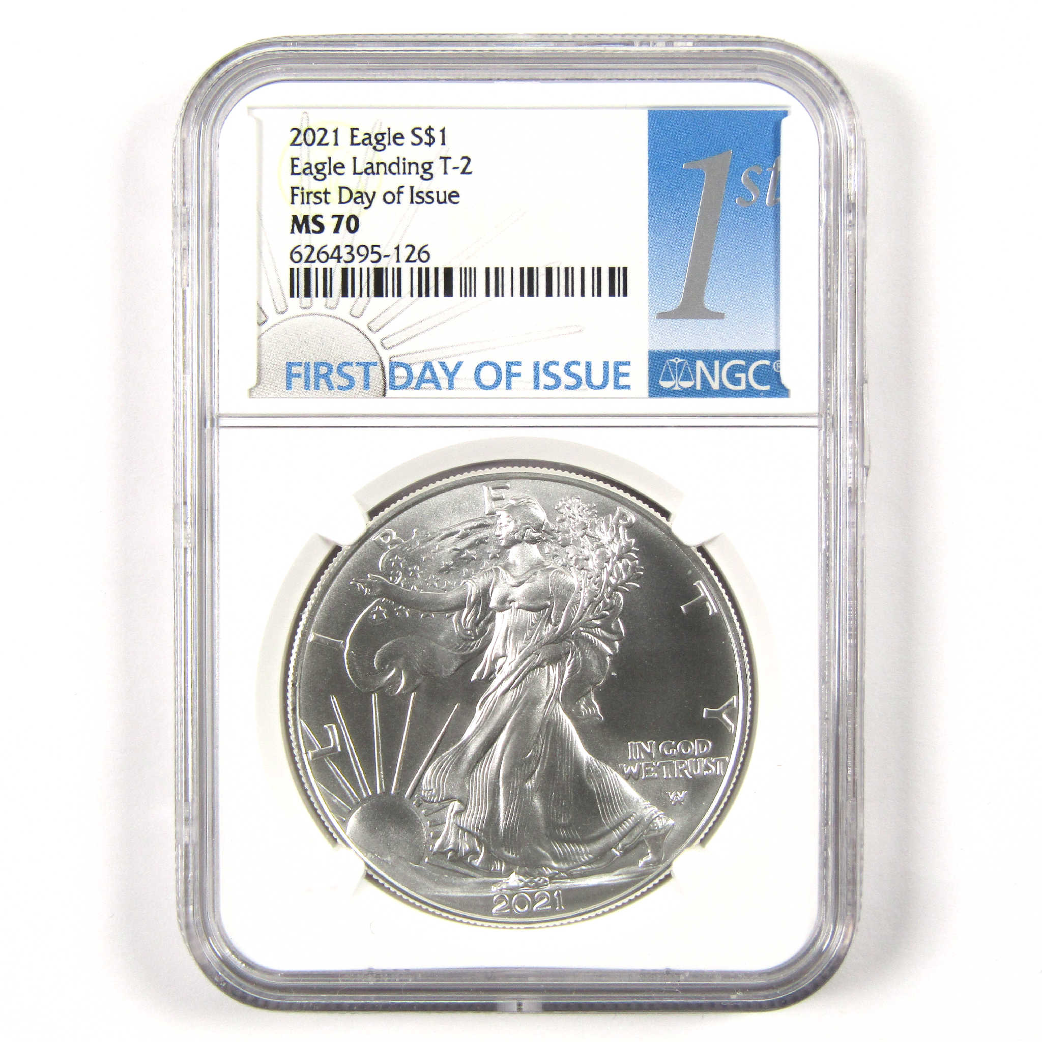 2021 Type 2 American Silver Eagle MS 70 NGC $1 1st Day SKU:CPC6443