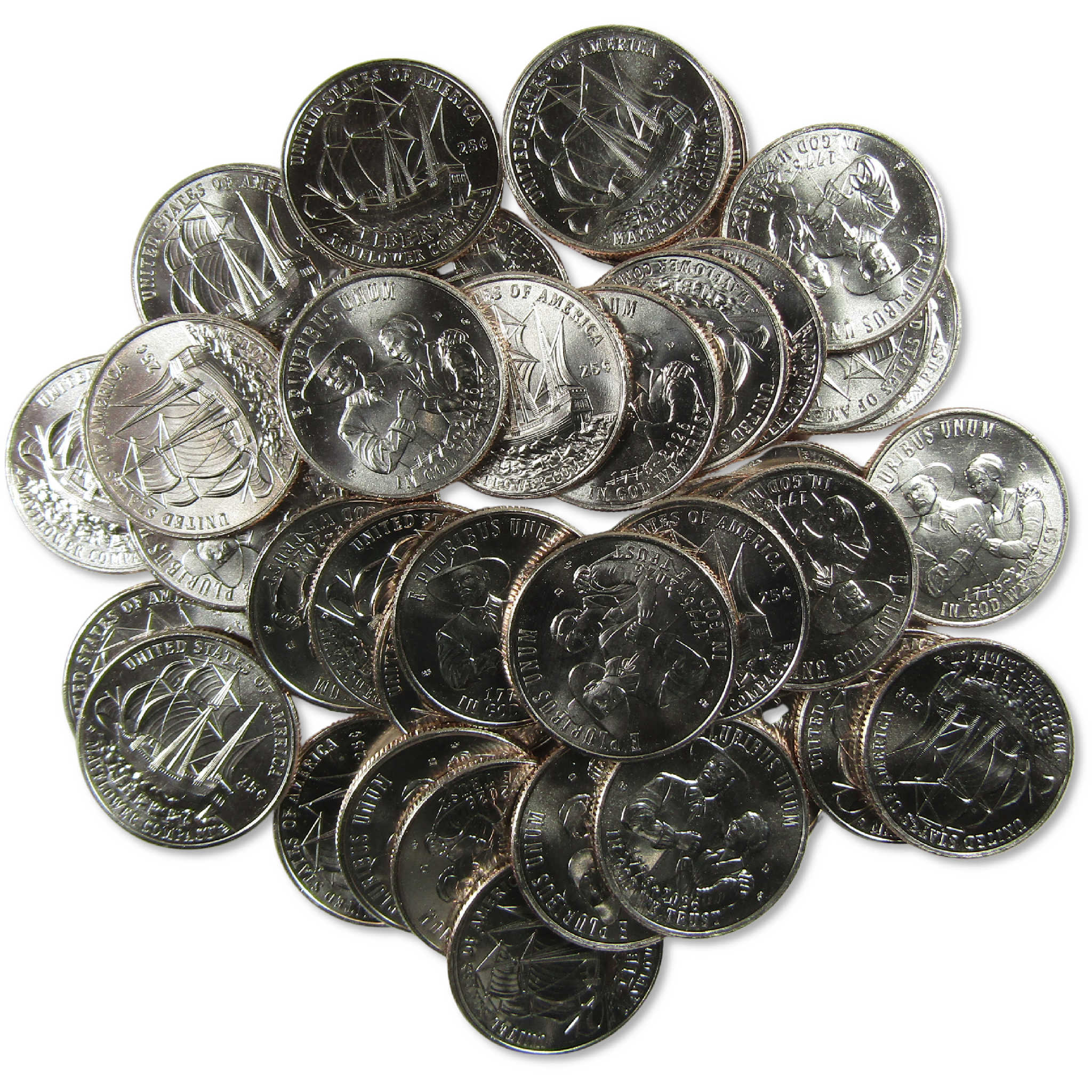 2026 D Mayflower Compact Semiquincentennial Quarter Roll Uncirculated