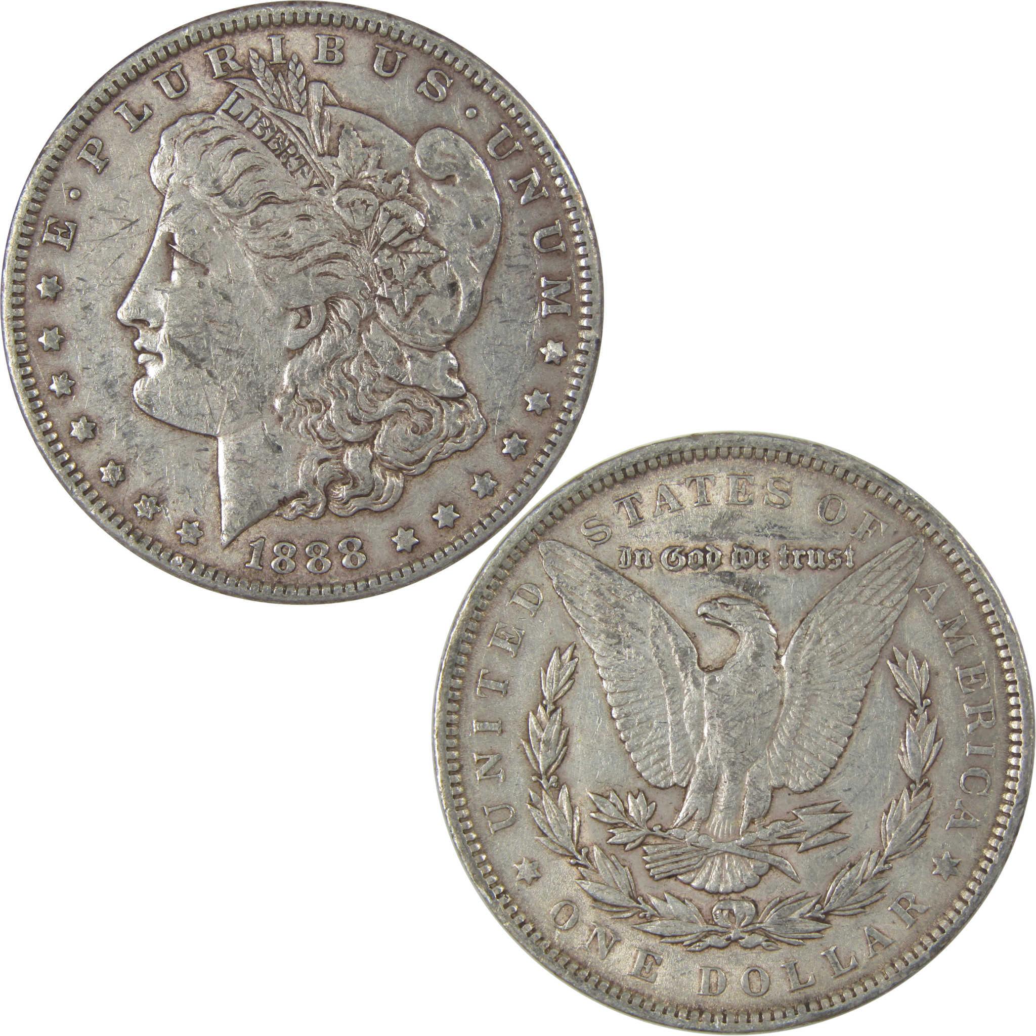 1888 Morgan Silver Dollar XF EF Extremely Fine $1 Coin SKU:I24279 - Morgan coin - Morgan silver dollar - Morgan silver dollar for sale - Profile Coins &amp; Collectibles