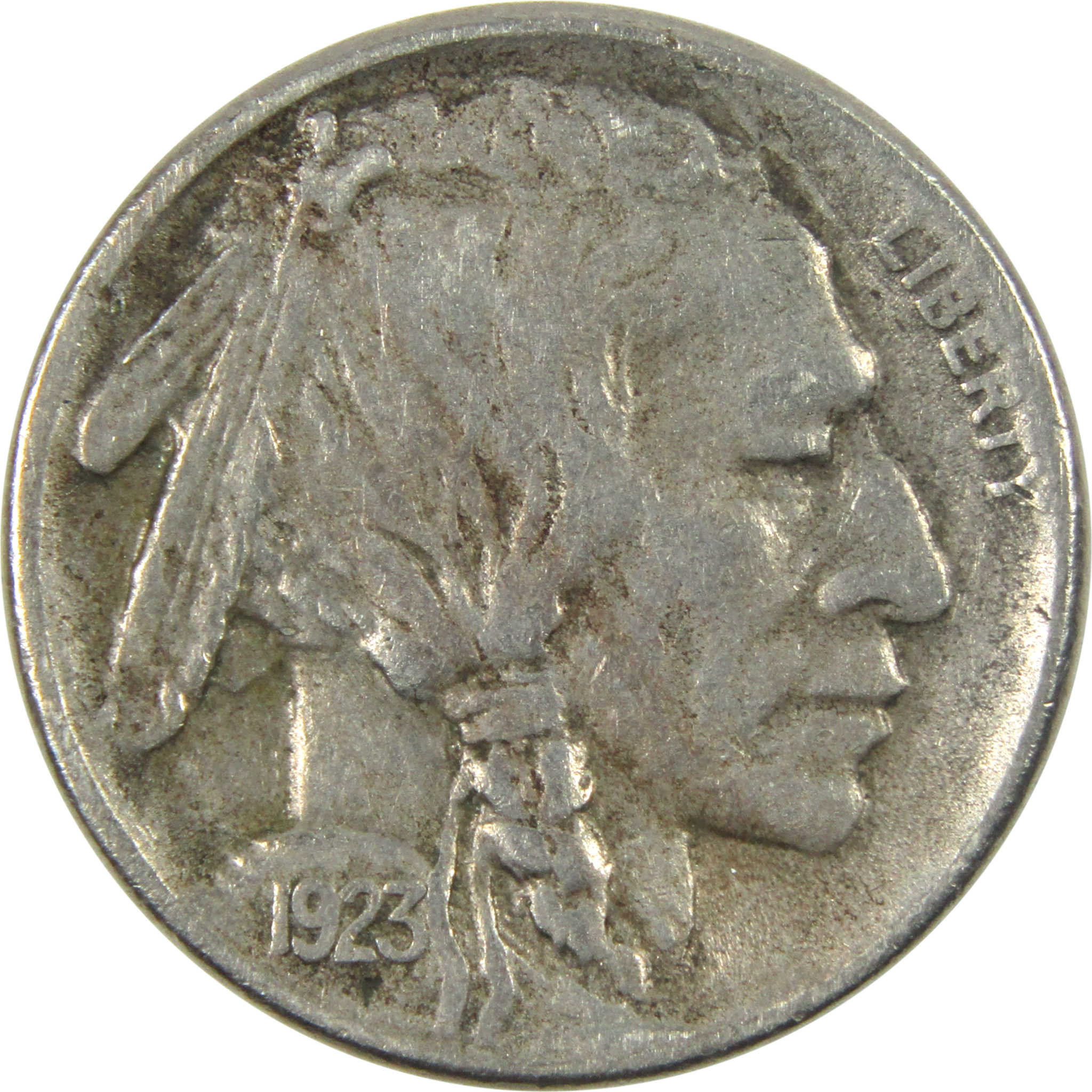 1923 S Indian Head Buffalo Nickel VF Very Fine 5c Coin SKU:I14636