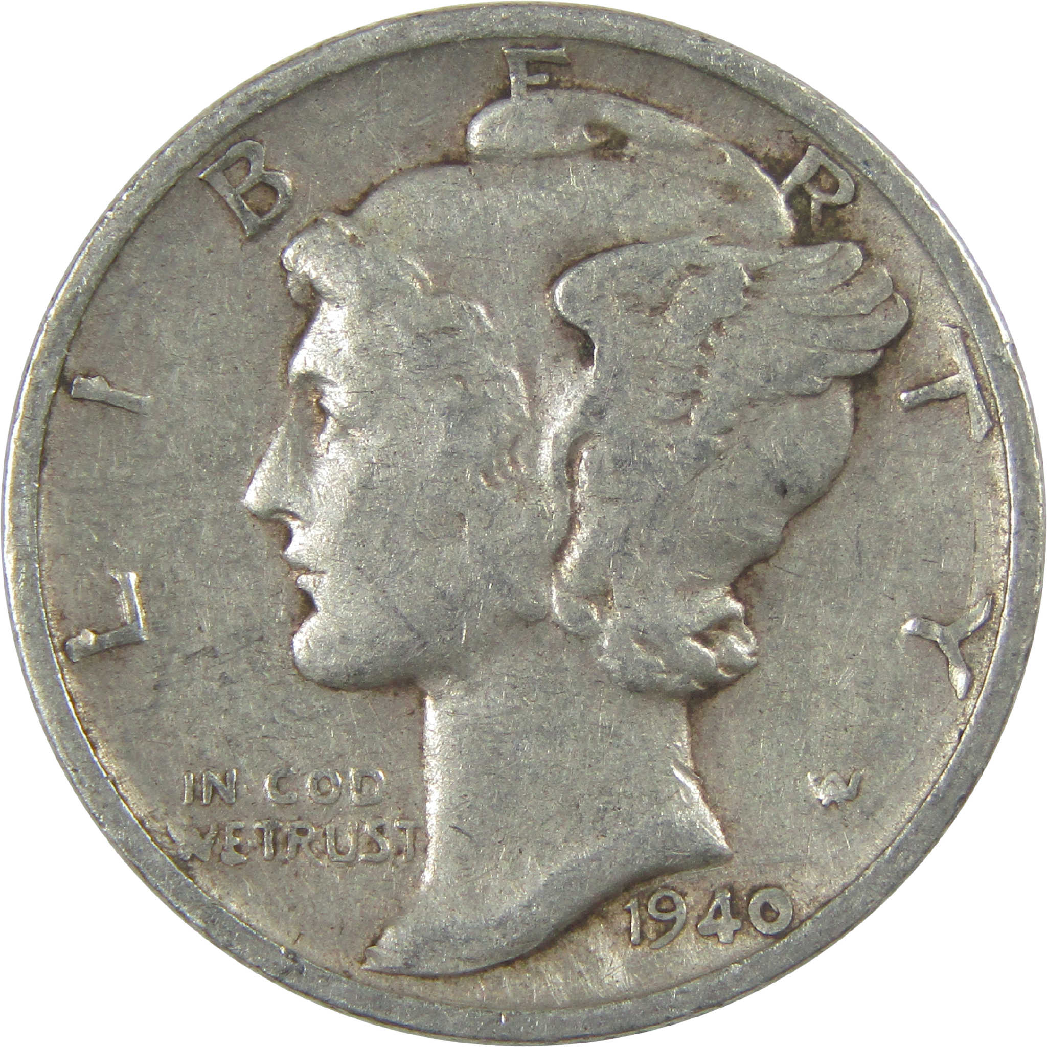 1940 S Mercury Dime XF EF Extremely Fine Silver 10c Coin