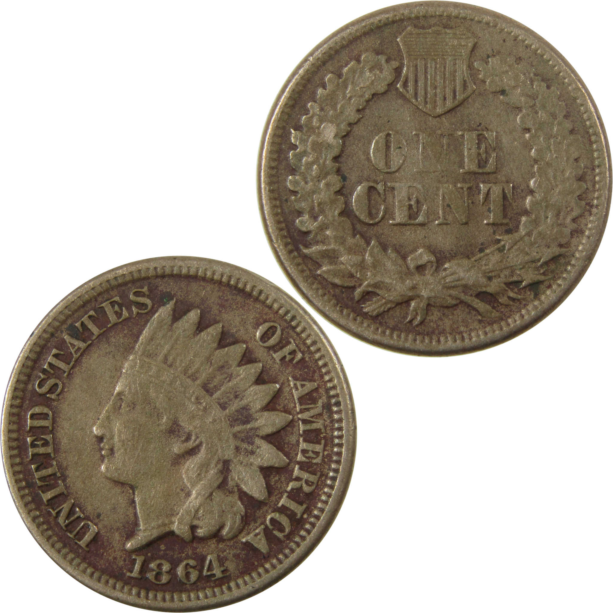 1864 Indian Head Copper-Nickel Cent VF Very Fine Details SKU:CP1201