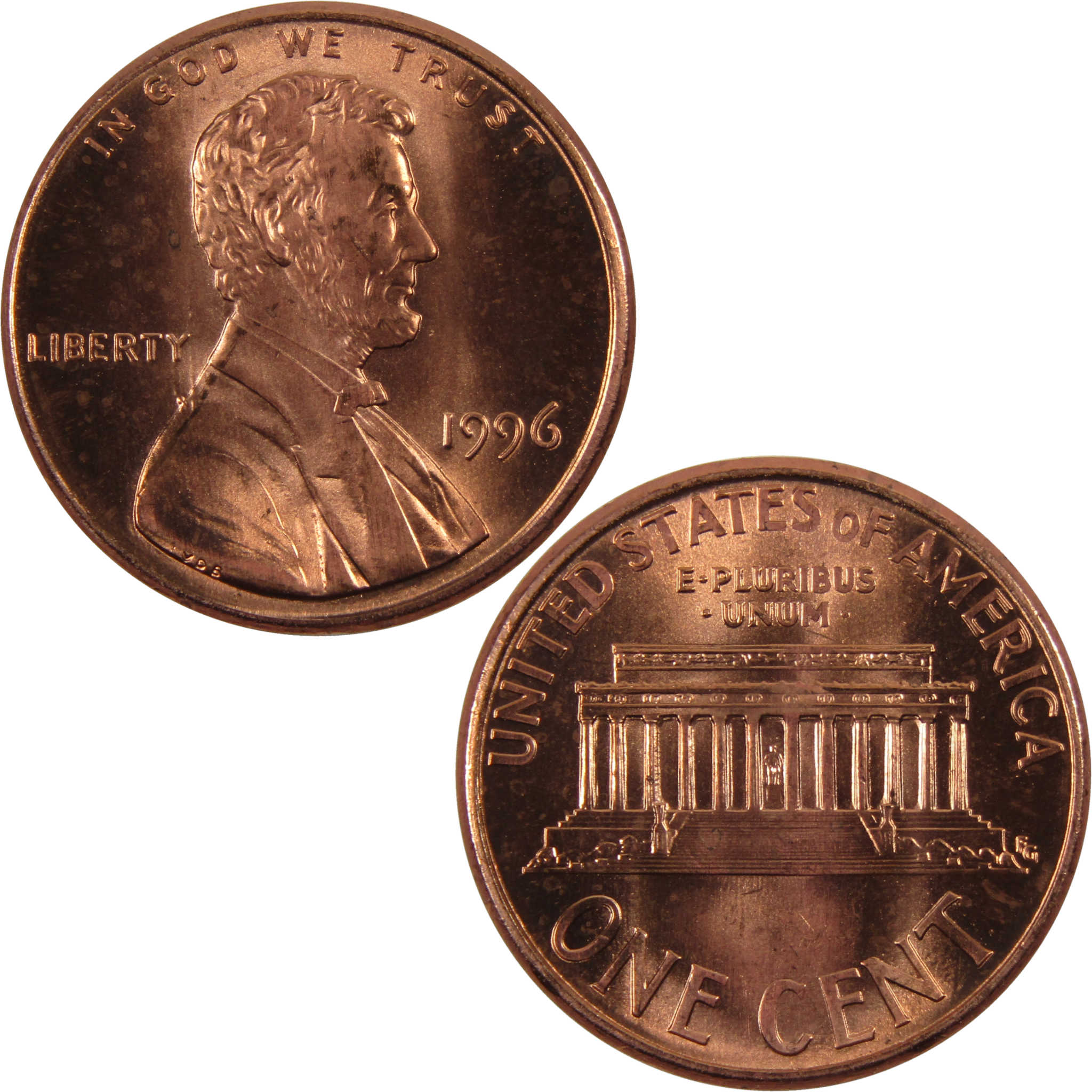 1996 Lincoln Memorial Cent BU Uncirculated Penny 1c Coin