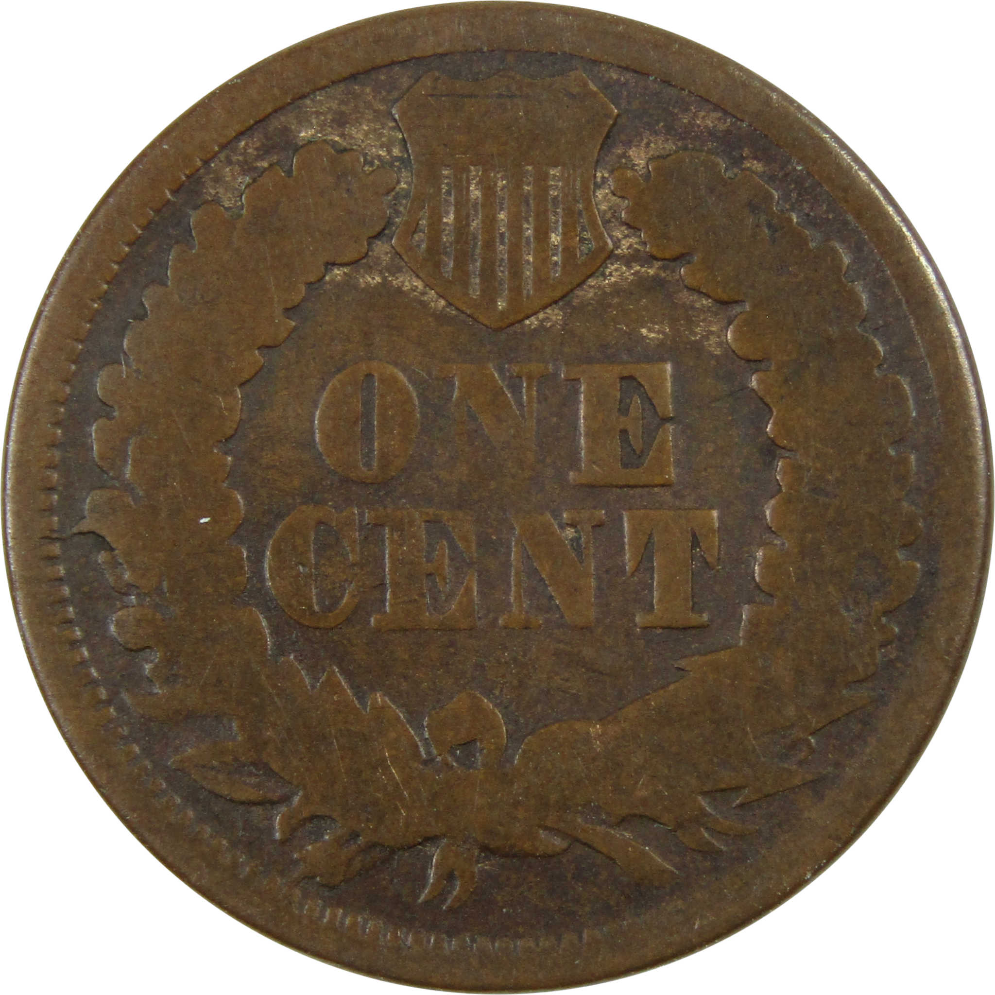 1866 Indian Head Cent AG About Good Penny 1c Coin SKU:I12440