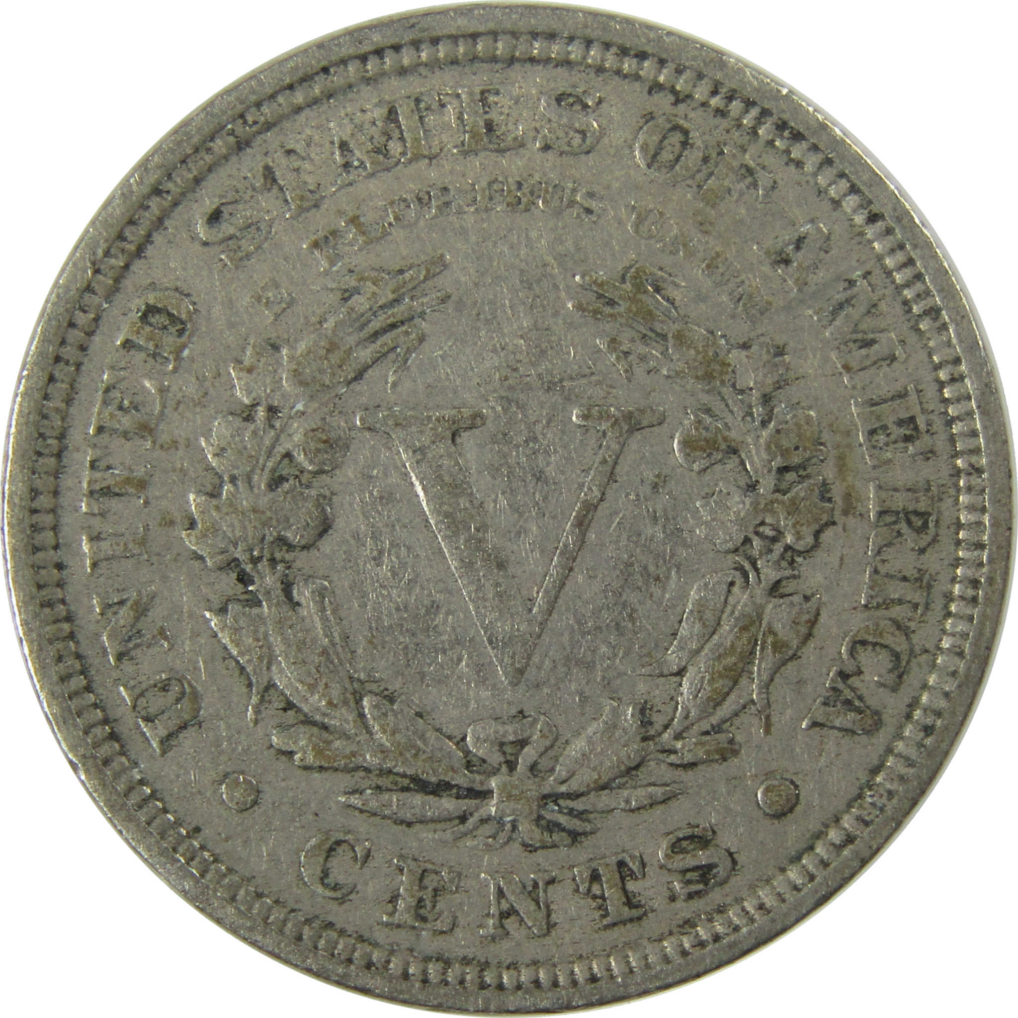1907 Liberty Head V Nickel F Fine 5c Coin Collectible SKU:I26922