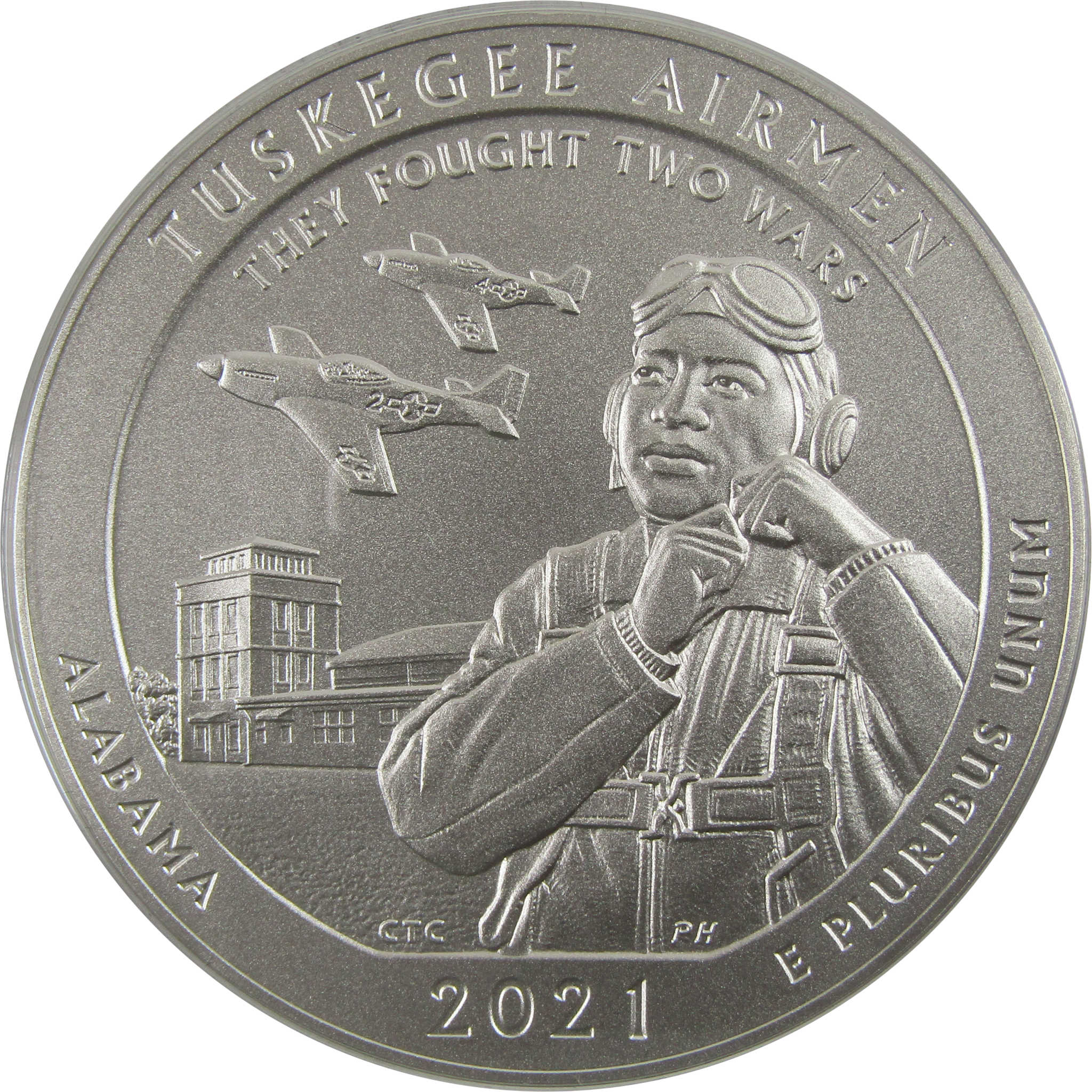 2021 P Tuskegee Airmen National Site 5 oz Silver OGP COA SKU:CPC2596