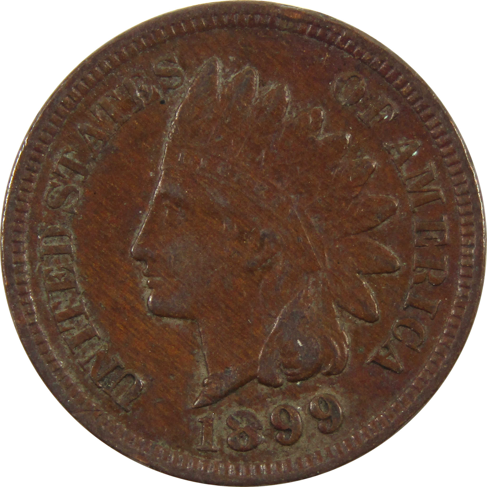 1899 Indian Head Cent XF EF Extremely Fine Penny 1c Coin SKU:I11154