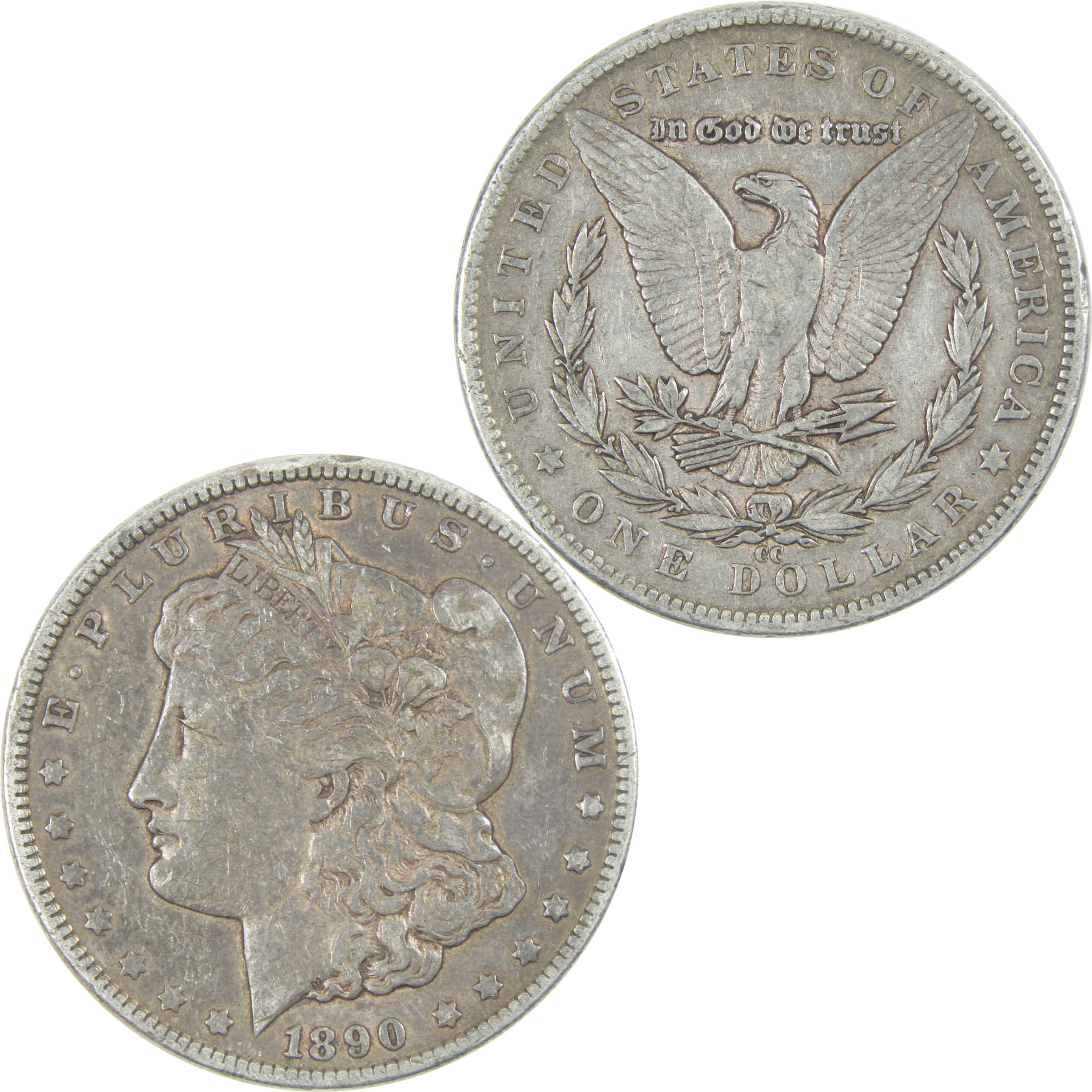 1890 CC Morgan Dollar F Fine Silver $1 Coin SKU:I16581 - Morgan coin - Morgan silver dollar - Morgan silver dollar for sale - Profile Coins &amp; Collectibles