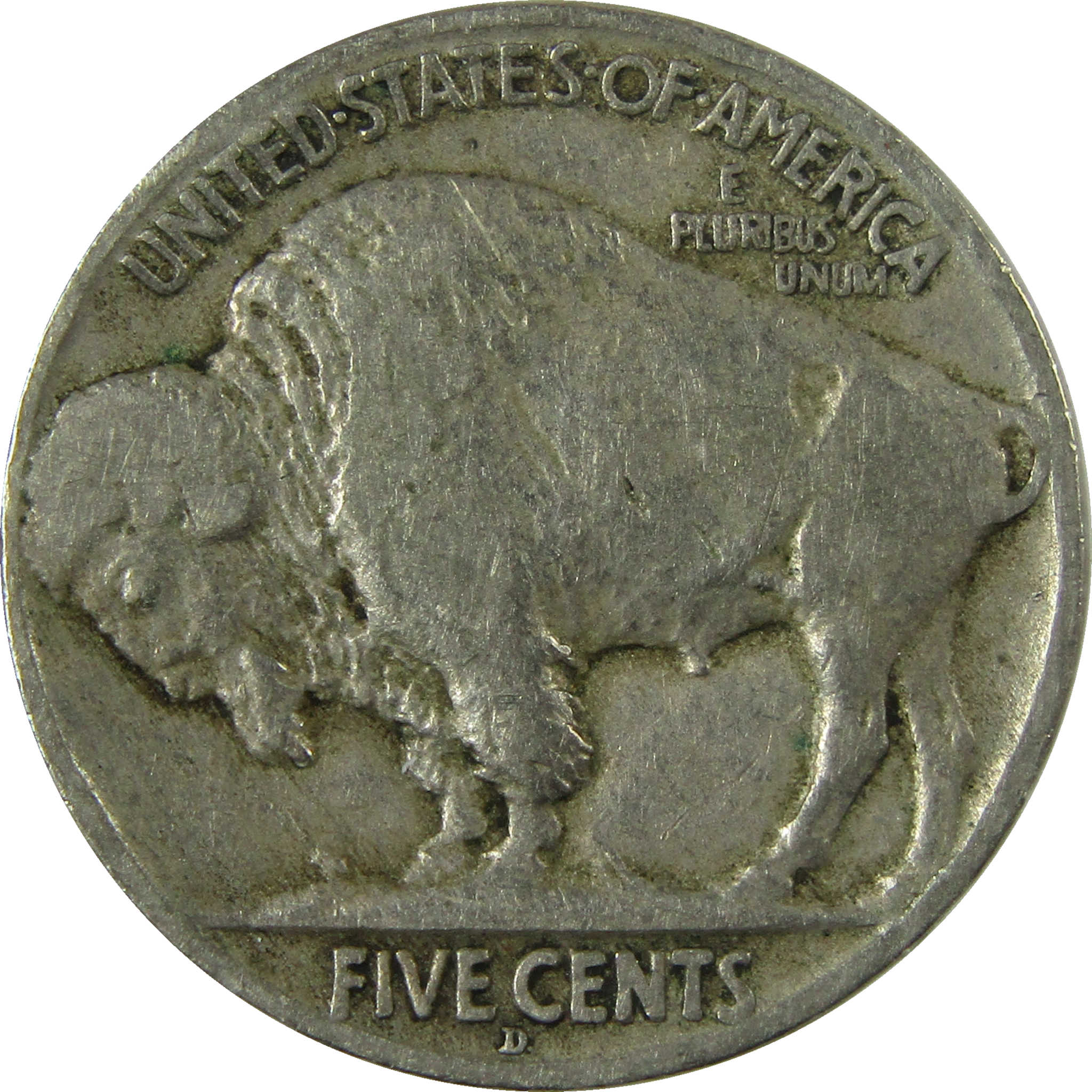 1913 D Type 2 Indian Head Buffalo Nickel VG Very Good SKU:I27859