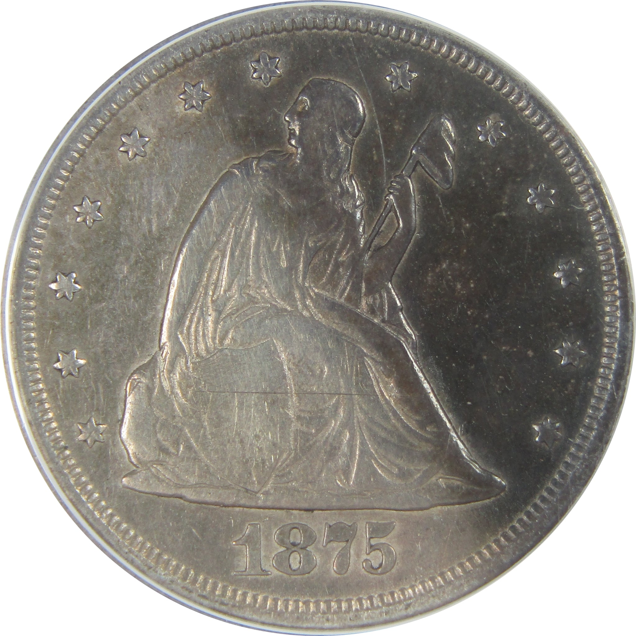 1875 CC Seated Liberty Twenty Cent F 12 Details ANACS SKU:I16152