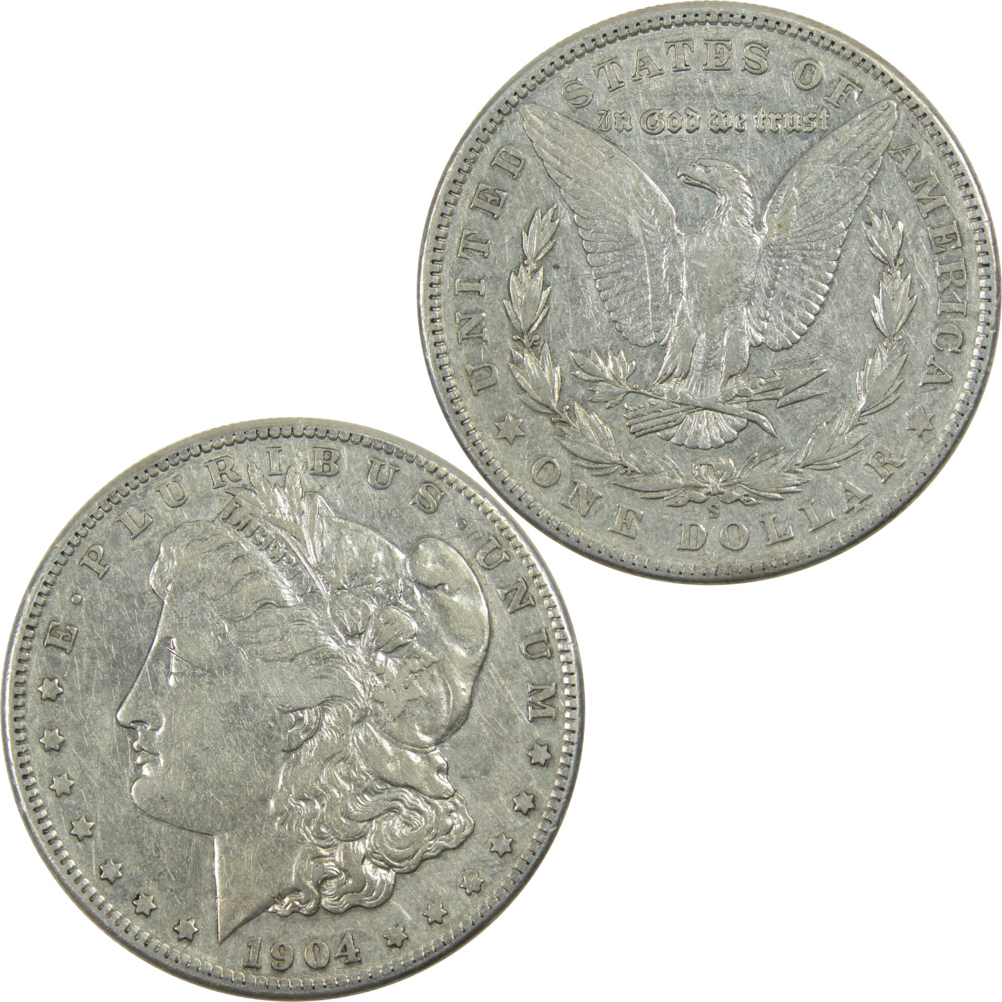 1904 S Morgan Dollar XF EF Extremely Fine Details Silver SKU:I13122 - Morgan coin - Morgan silver dollar - Morgan silver dollar for sale - Profile Coins &amp; Collectibles