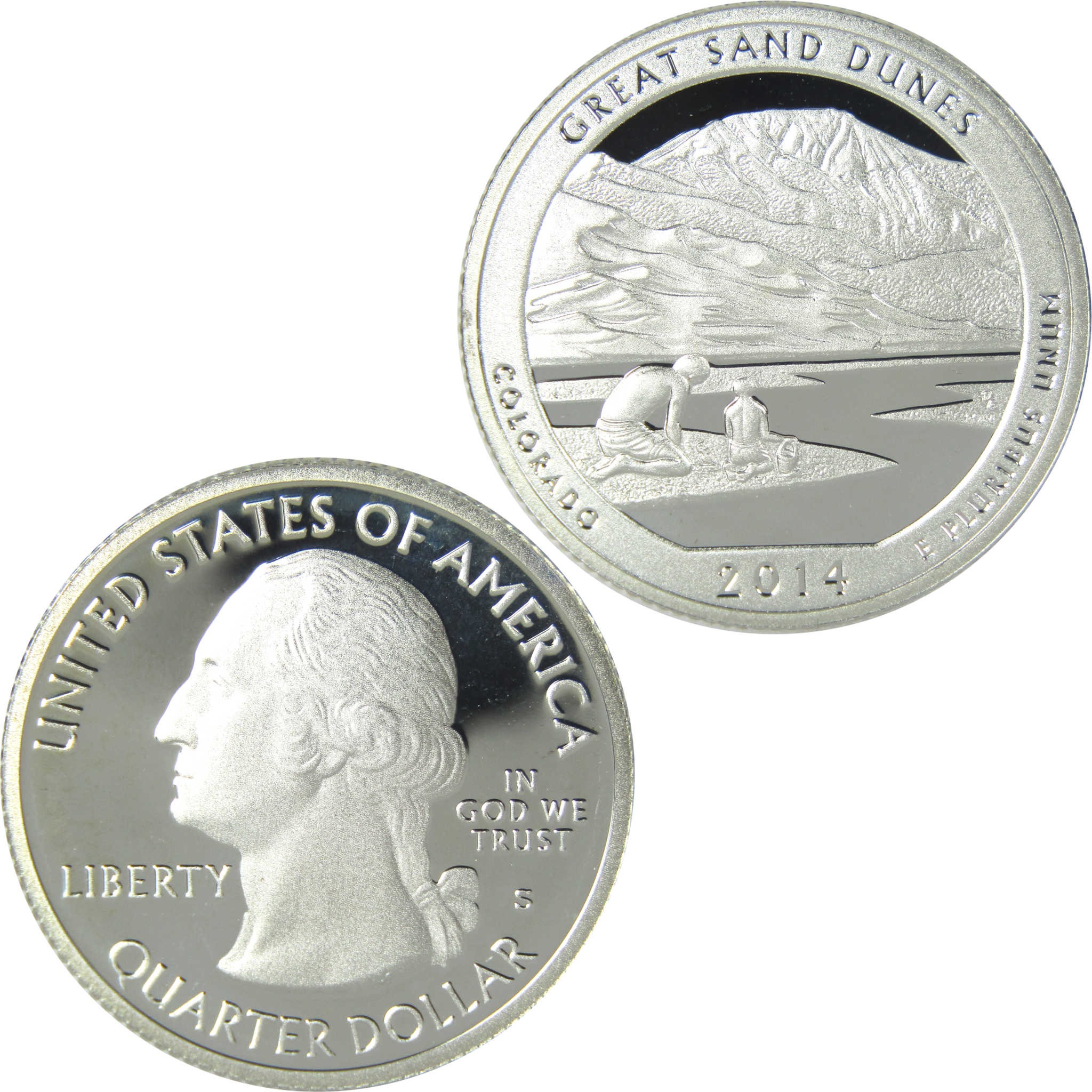 2014 S Great Sand Dunes National Park Quarter Choice Proof Silver 25c