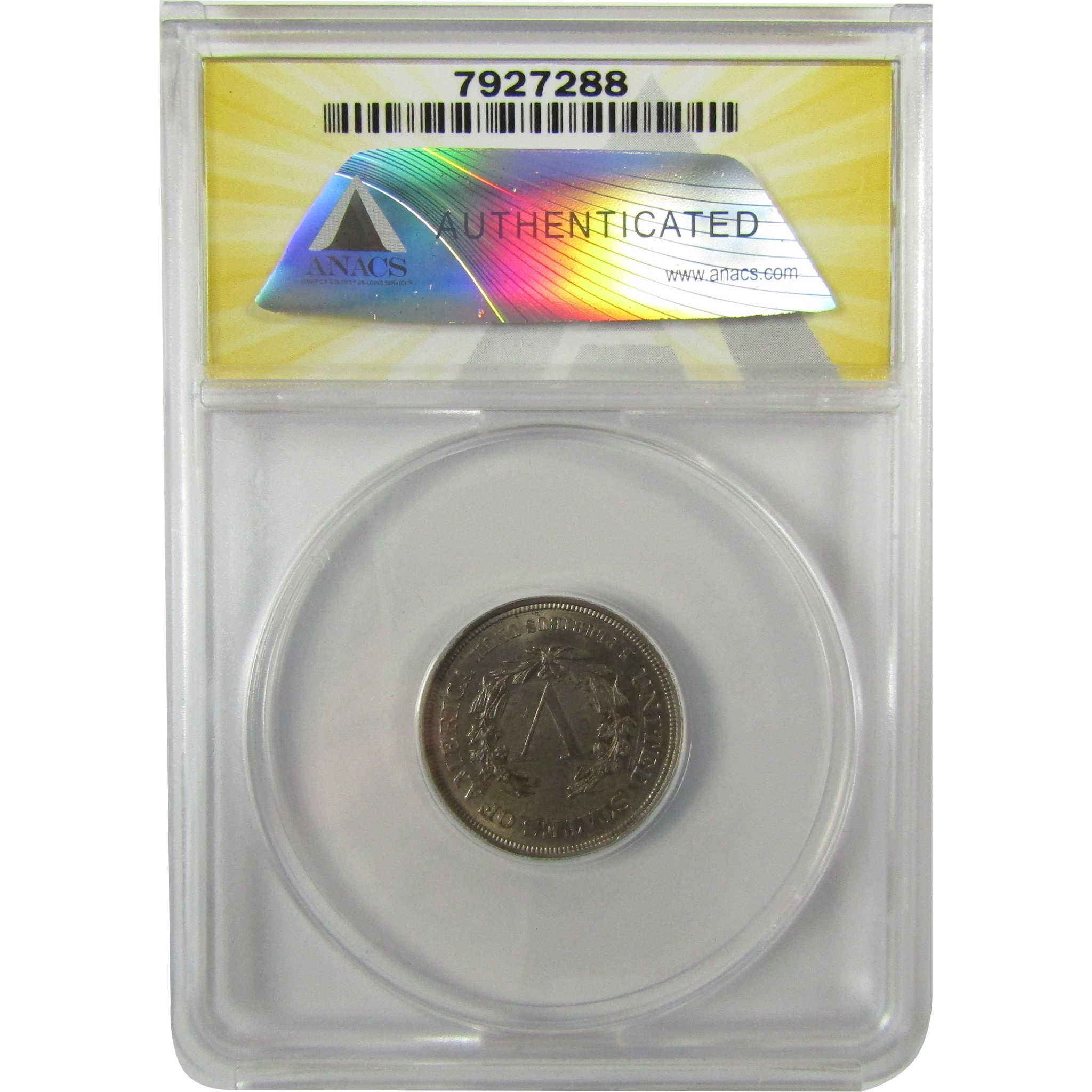 1883 No Cents Liberty Head V Nickel MS 60 Details ANACS SKU:I28476