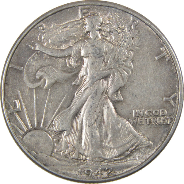 1942 Liberty Walking Silver 50c AU About Uncirculated SKU:I28686