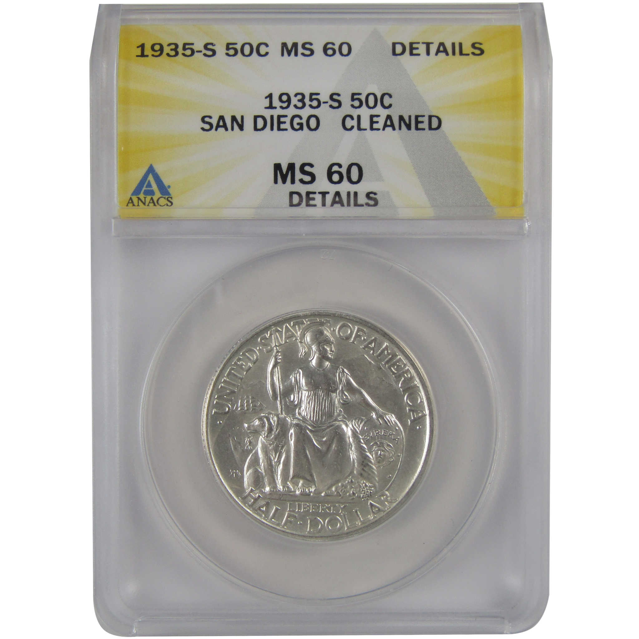 California Pacific Exposition 50C 1935 S MS 60 Details ANACS SKU:CP165
