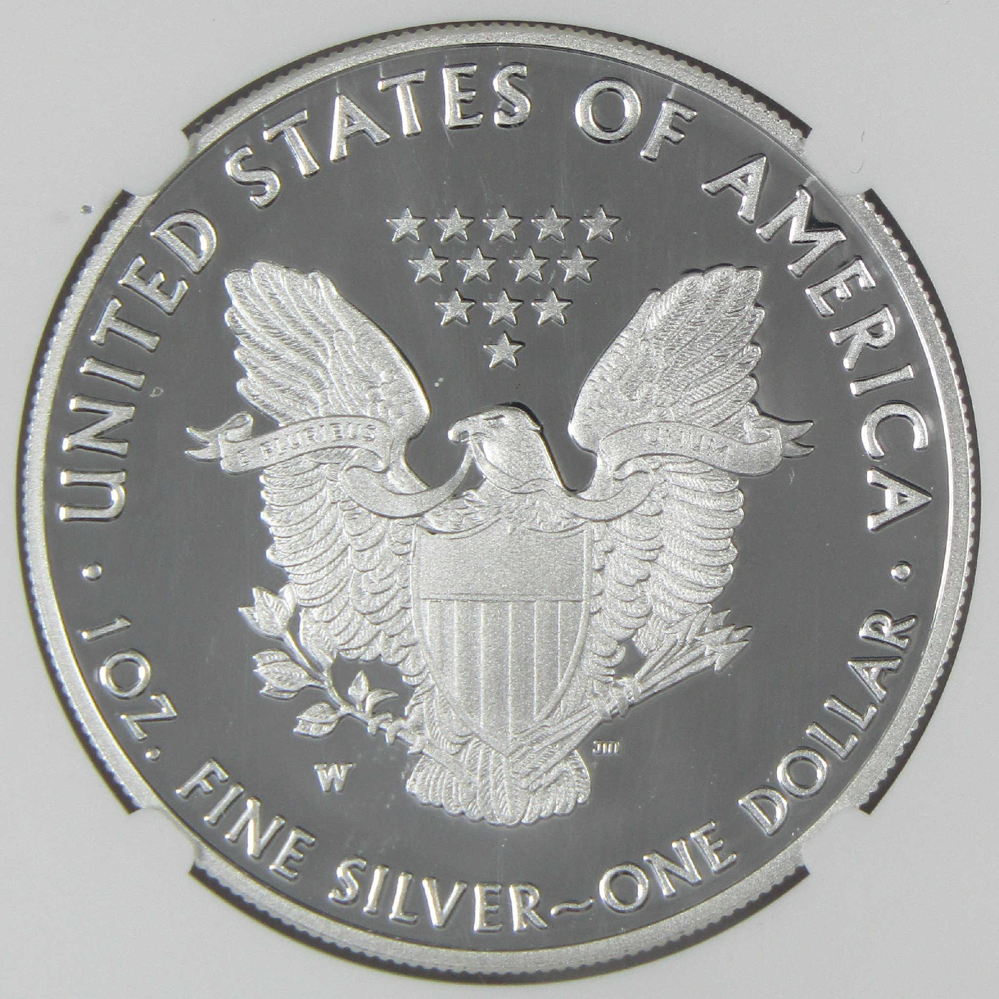 2021 W Type 1 American Silver Eagle PF 69 UCAM NGC Proof Mercanti