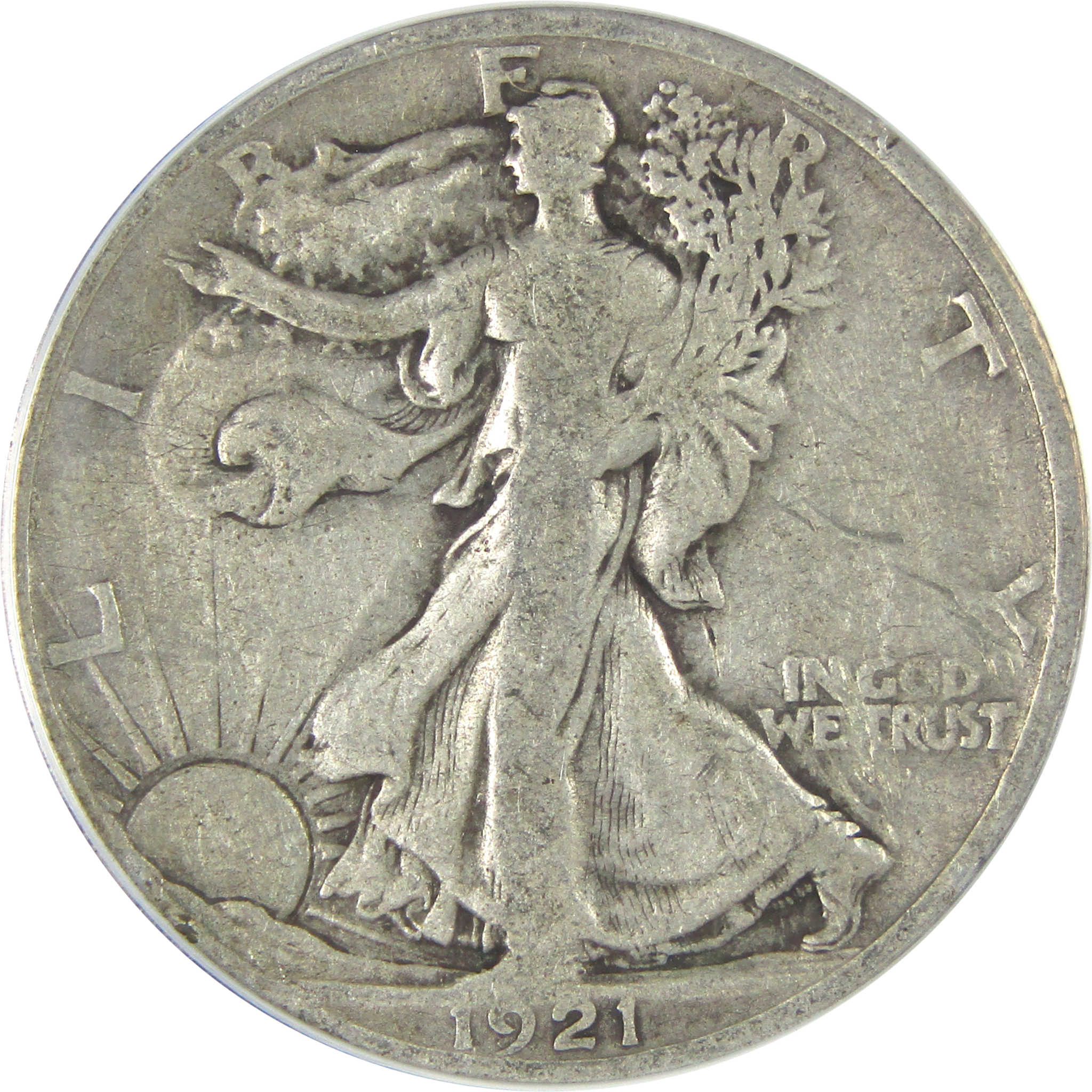 1921 S Liberty Walking Half Dollar VG 10 Details ANACS SKU:I16180